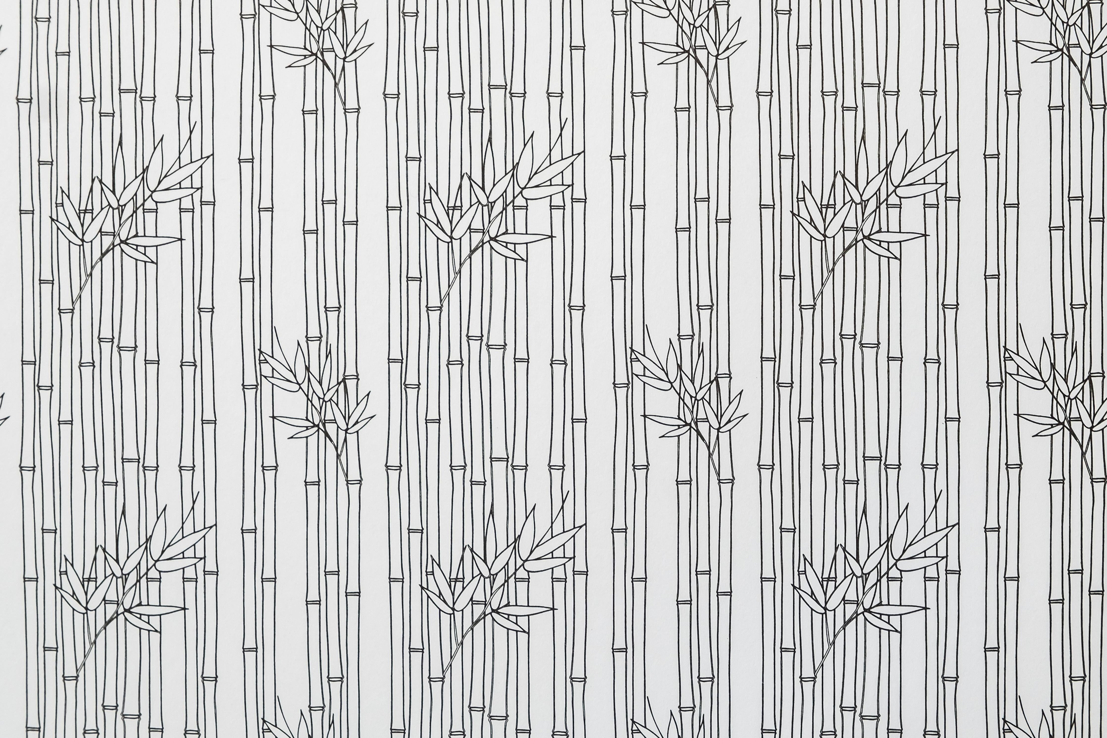 Küchenrückwand-Modernes Bambus Linienmuster in Grautönen