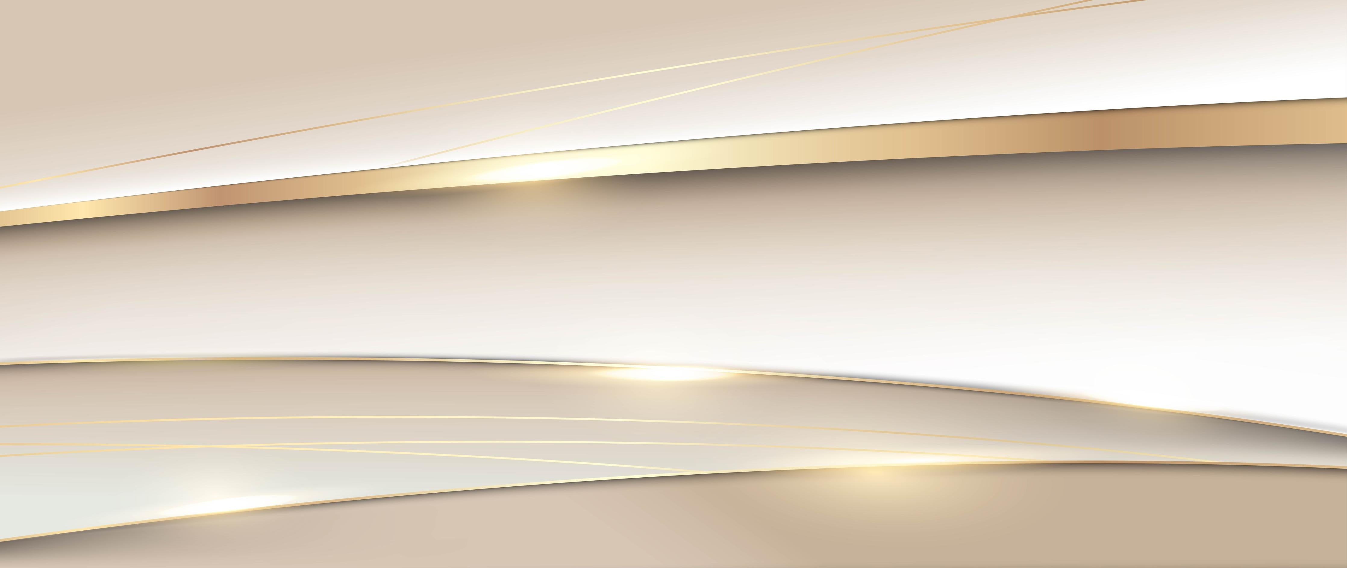 Küchenrückwand-Modernes Weiß und Gold Wellen Muster