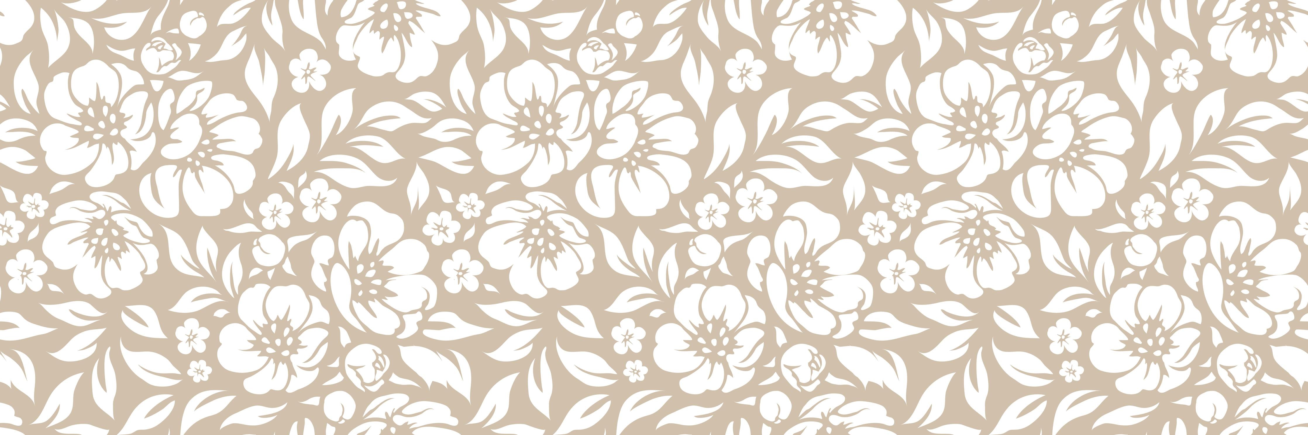 Küchenrückwand-Natura Floreale Cappuccino