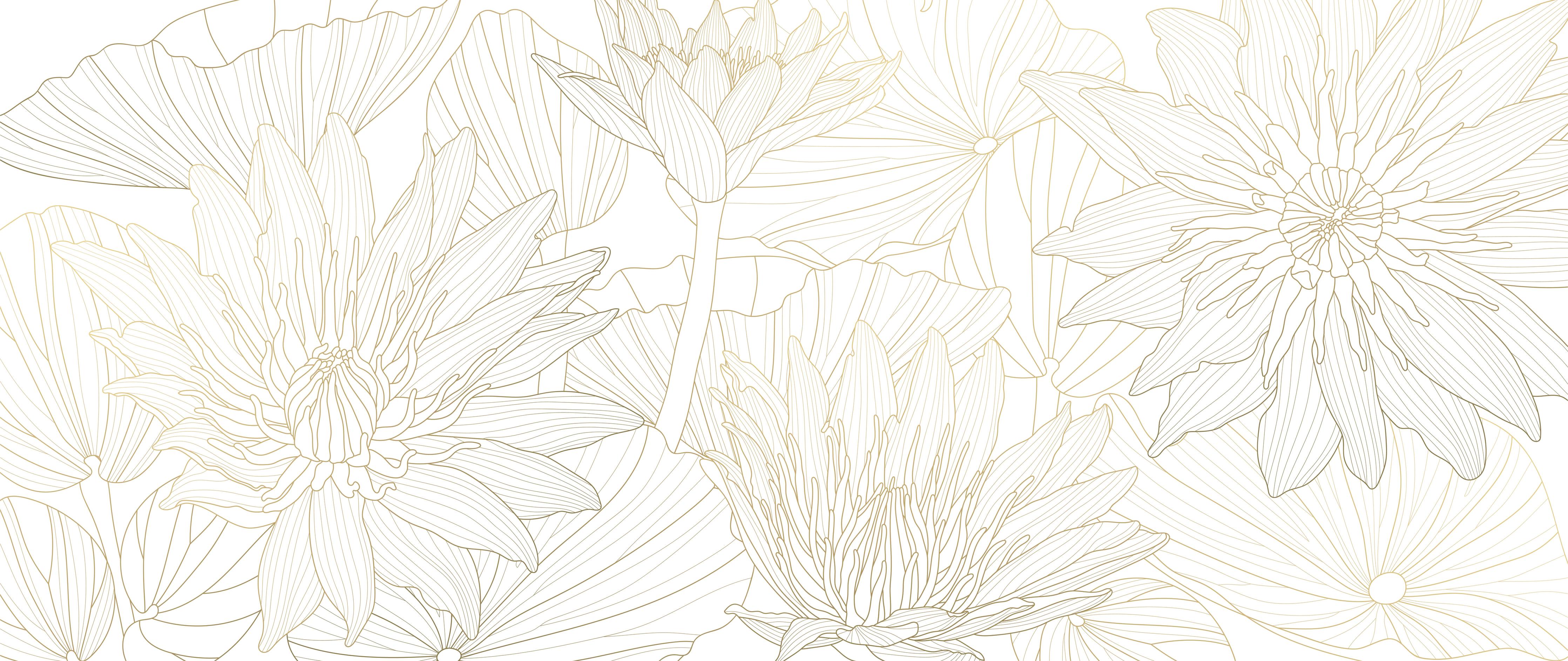 Küchenrückwand-Zartes Blumen-Linienmuster in Weiß und Grau