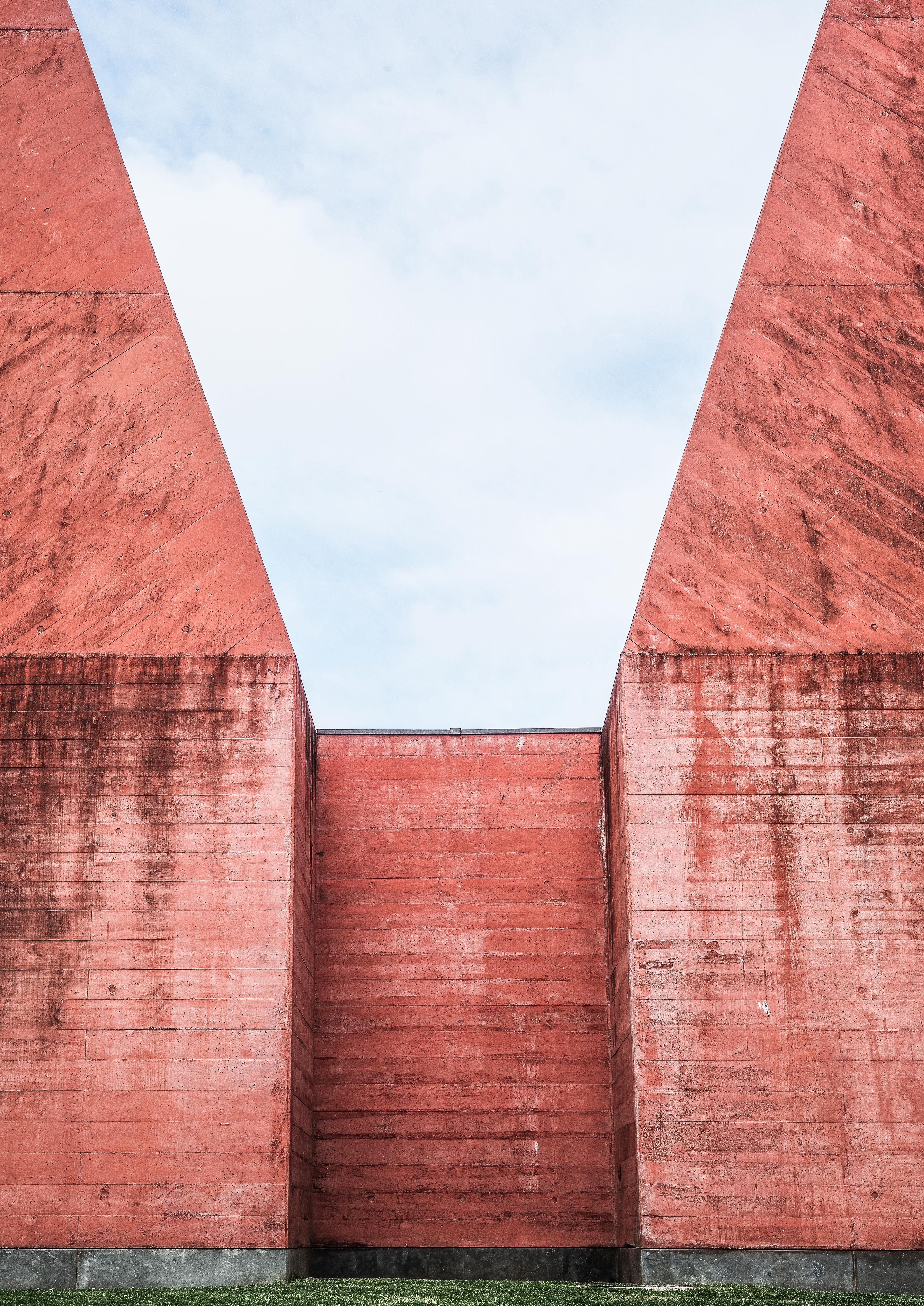 Spritzschutz-Abstrakte Architektur in Marsrot