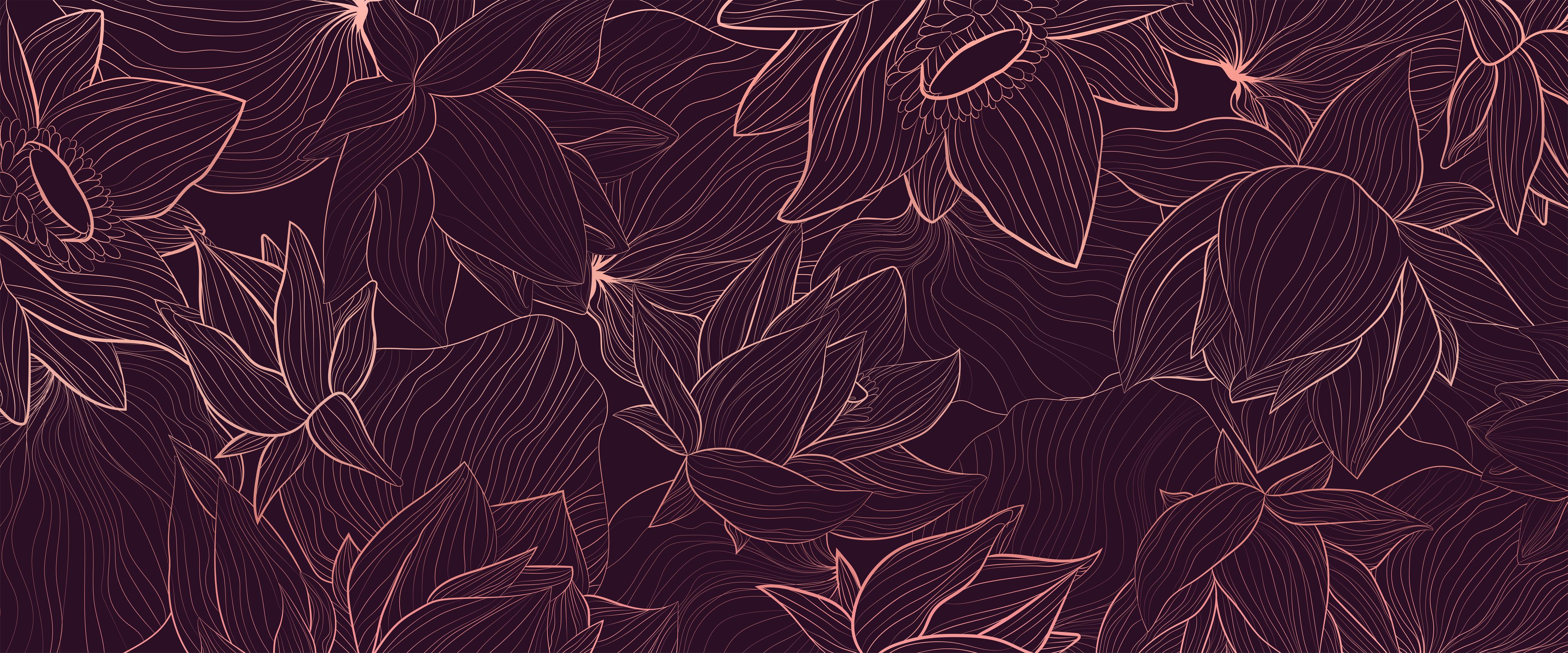 Spritzschutz-Abstrakte Dunkellila Blüten Illustration