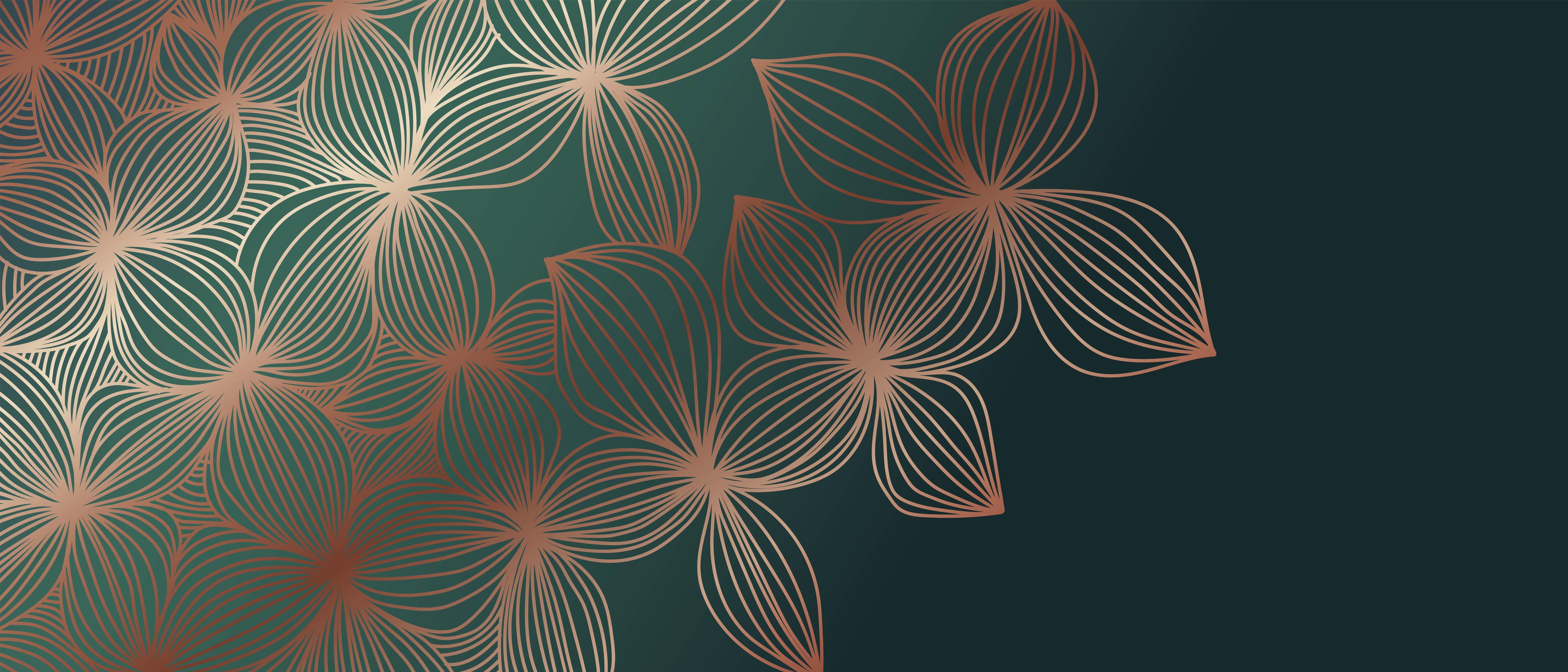 Spritzschutz-Abstrakte Lineart Pflanzenmotive Dunkelgrün