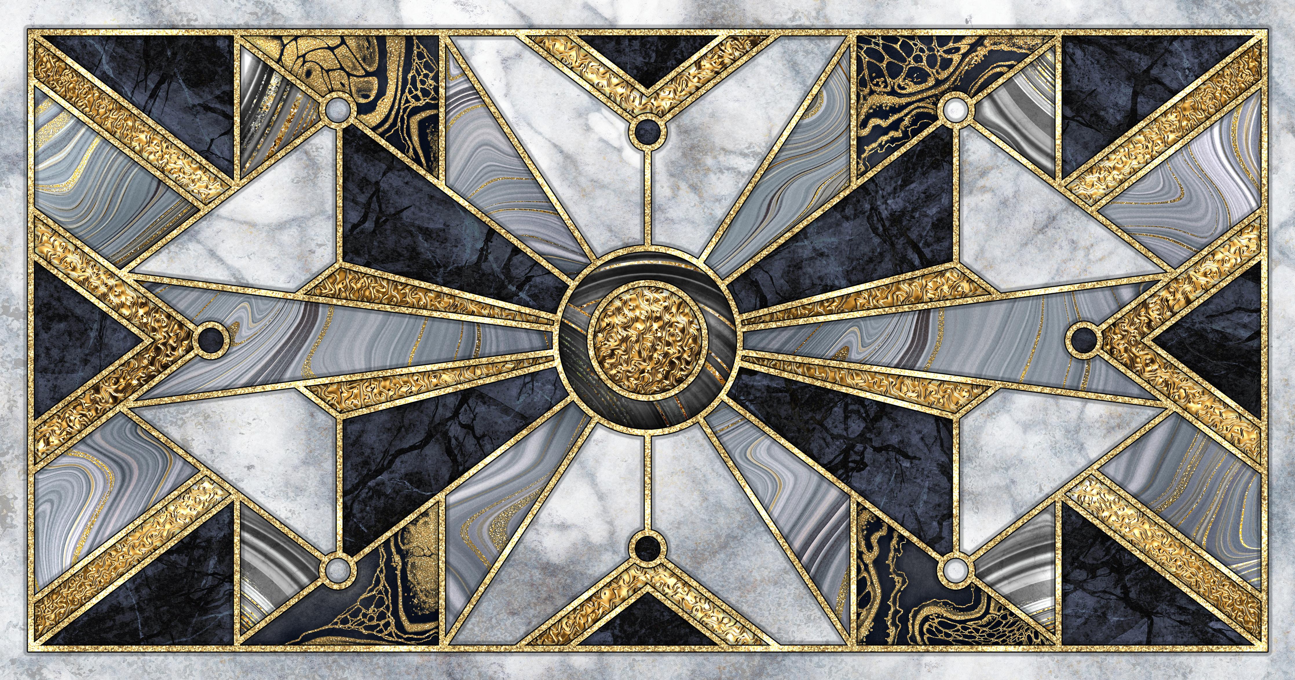 Spritzschutz-Abstrakte Marmor-Mosaik Wandfliesen