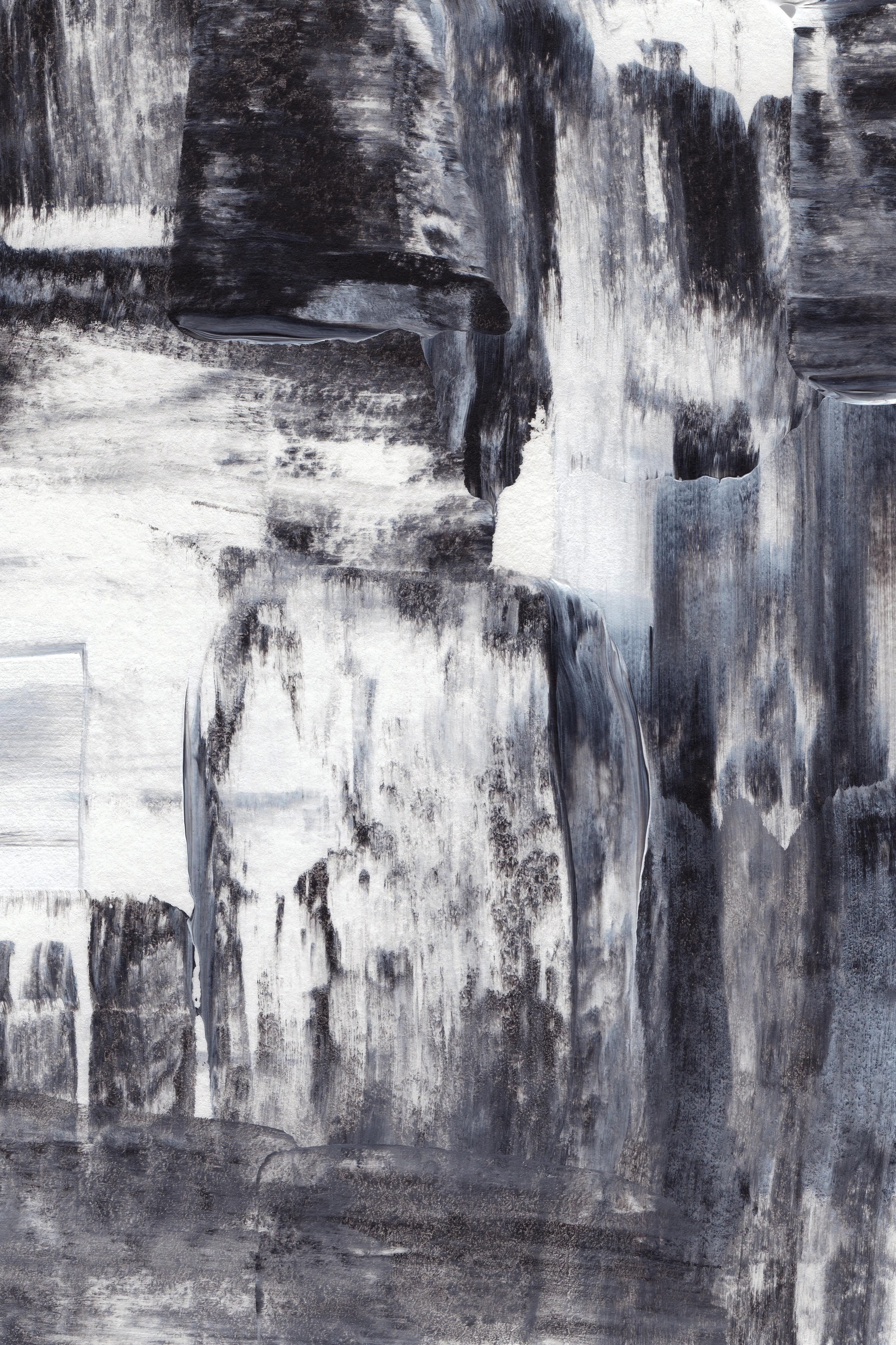 Spritzschutz-Acryl Gemälde - Schwarz-weiß