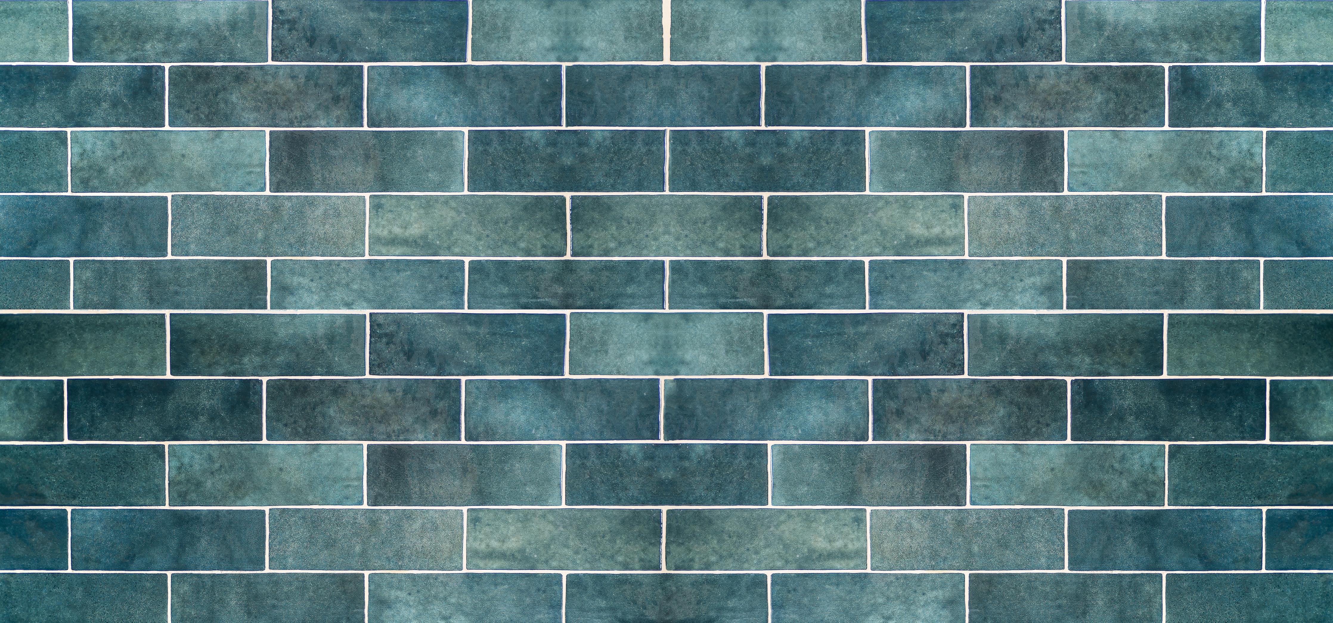 Spritzschutz-Alte Vintage Keramikfliesen in Blau