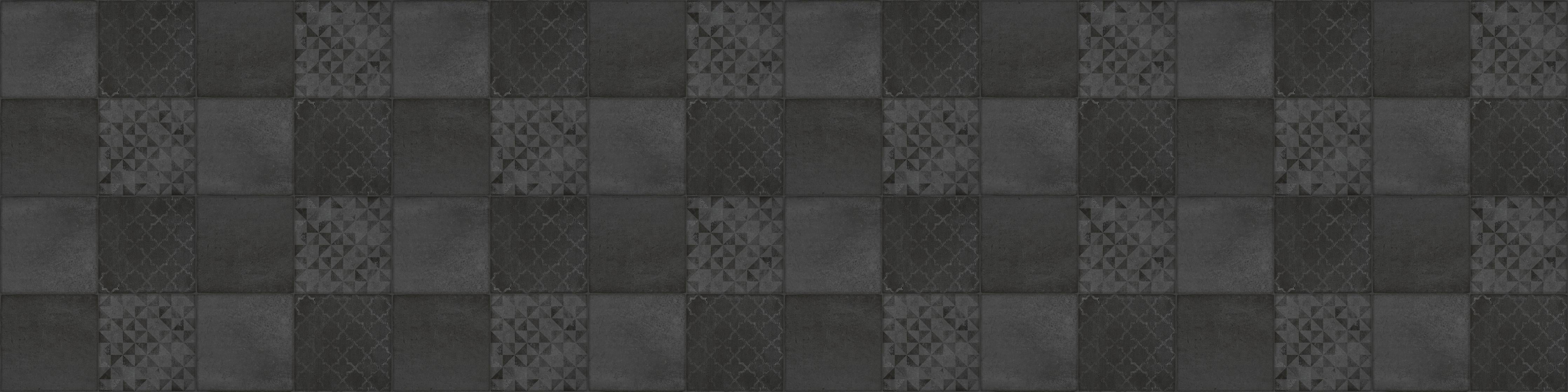 Spritzschutz-Anthrazitfarbene vintage Fliesen