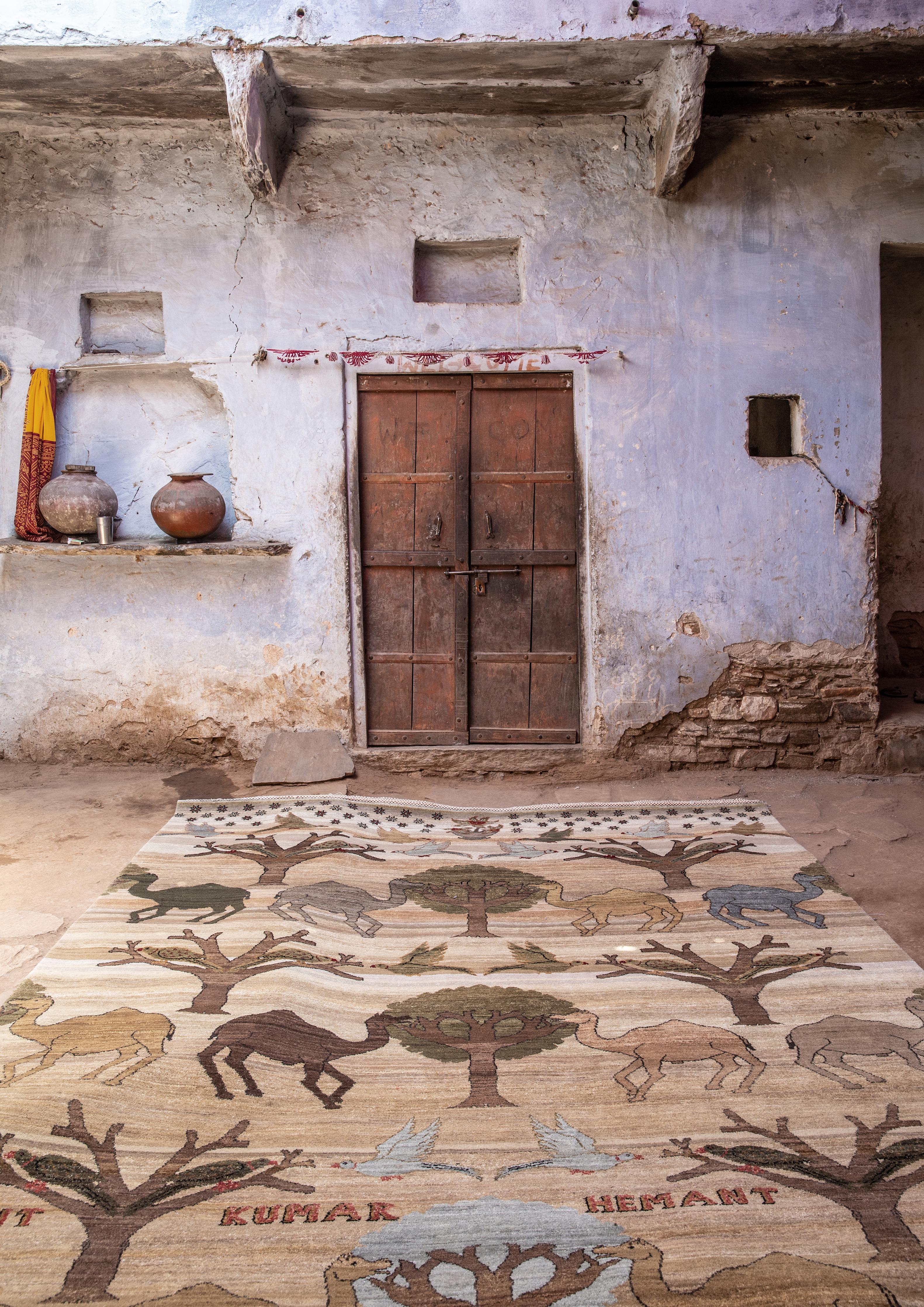 Spritzschutz-Antik-Look Orientalischer Teppich in Traditionellem Stil