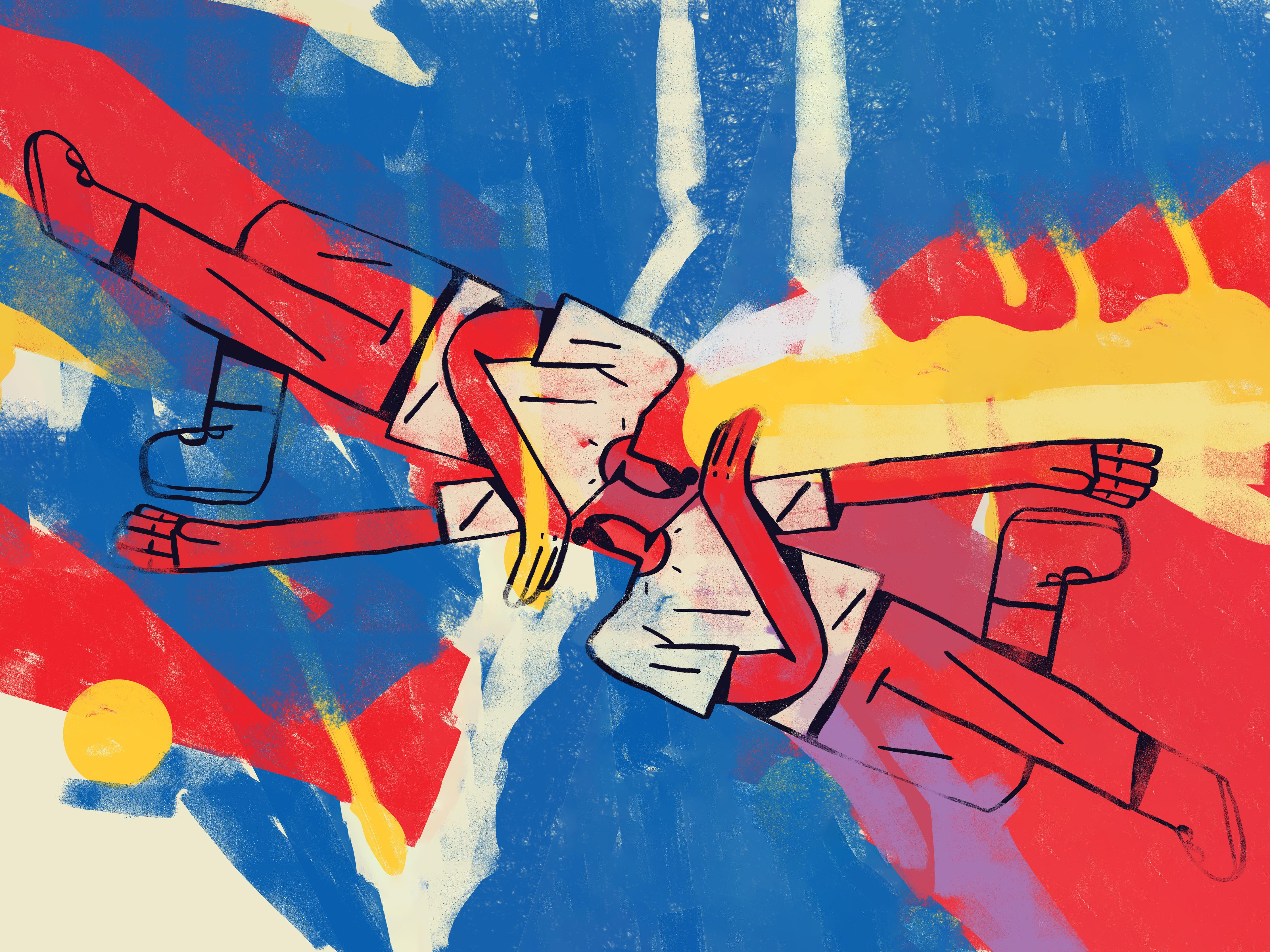 Spritzschutz-Ausgewogene Formen - Abstrakt