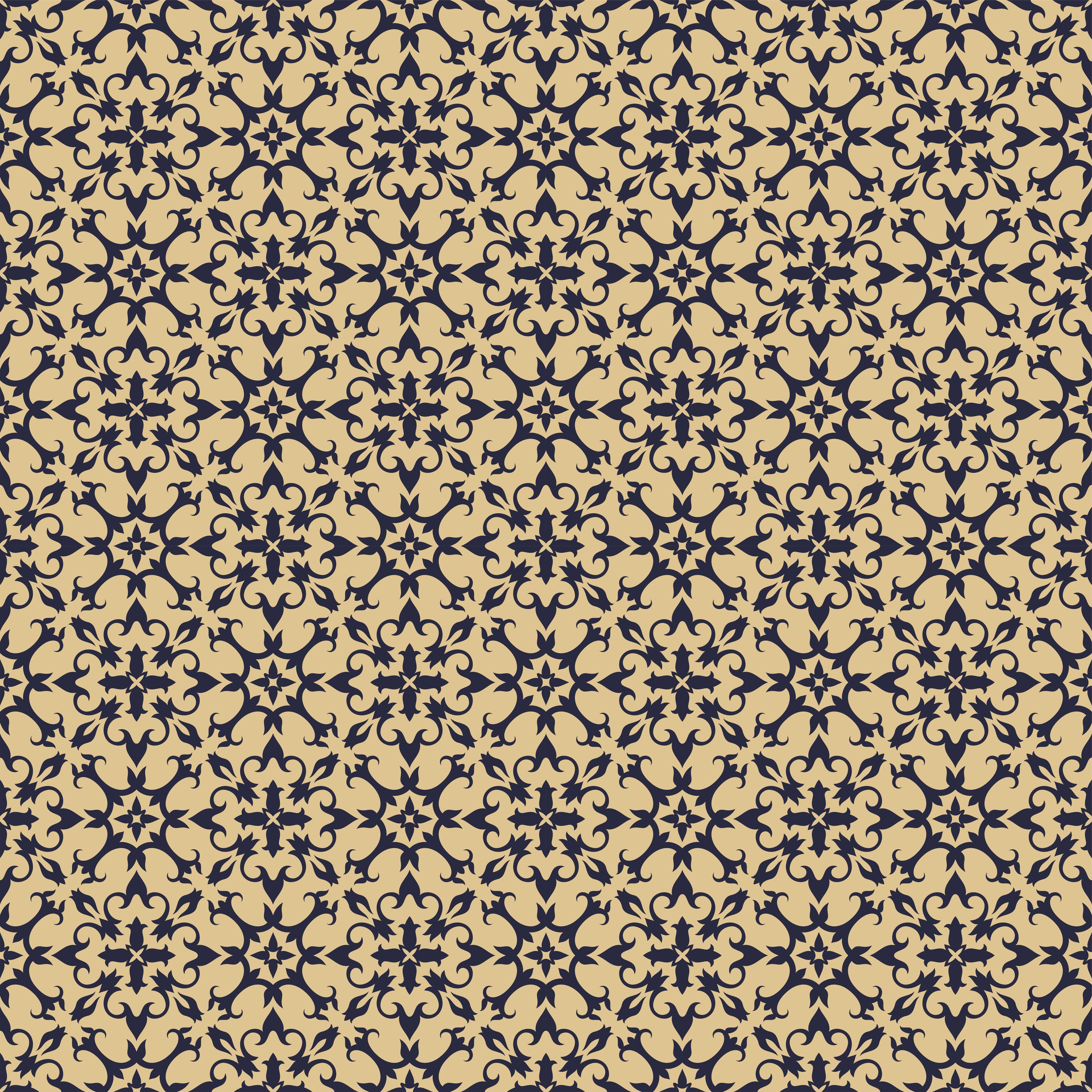 Spritzschutz-Barockes Blumendesign Textilmuster Beige