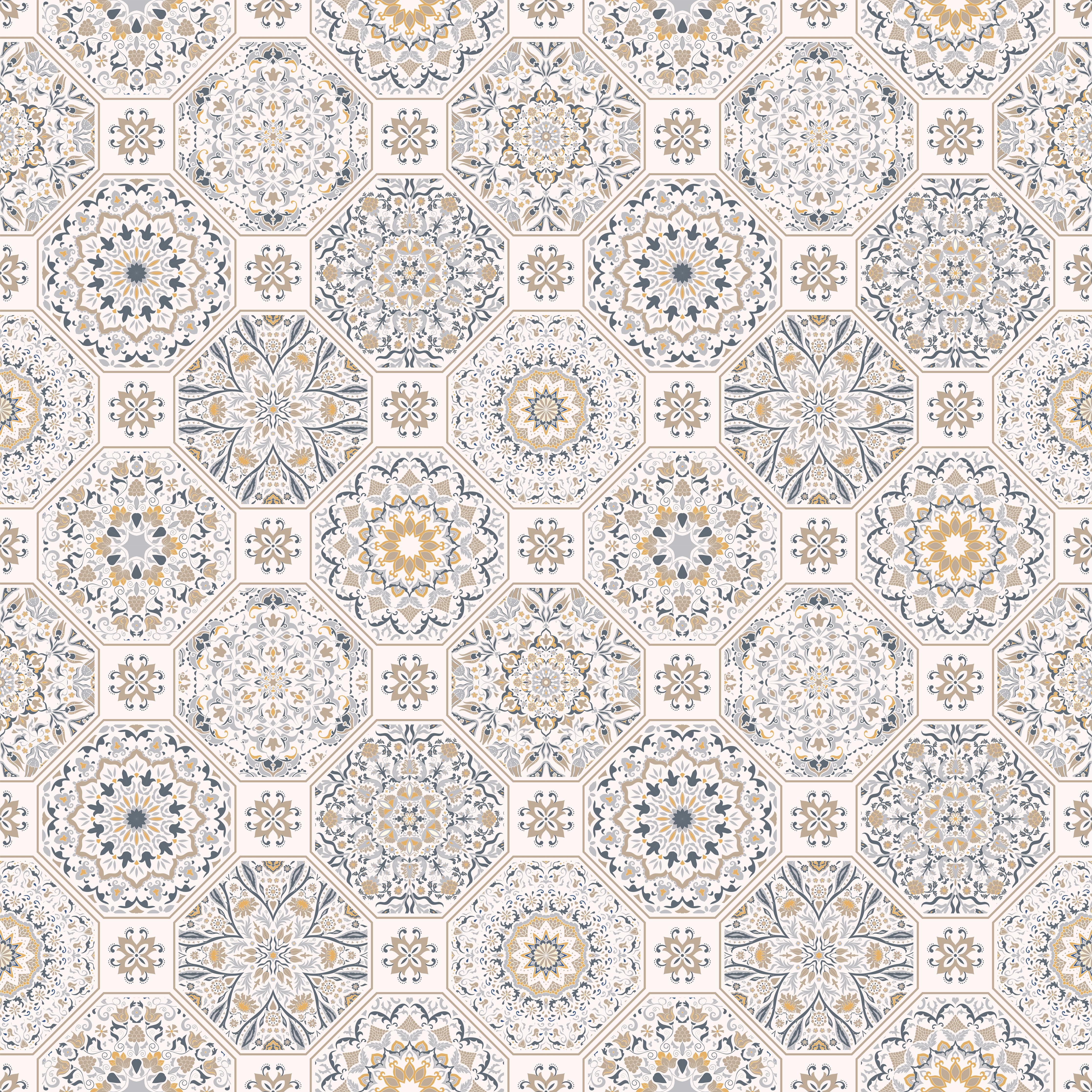 Spritzschutz-Beige Mosaikfliesen Muster mit geometrischen Formen