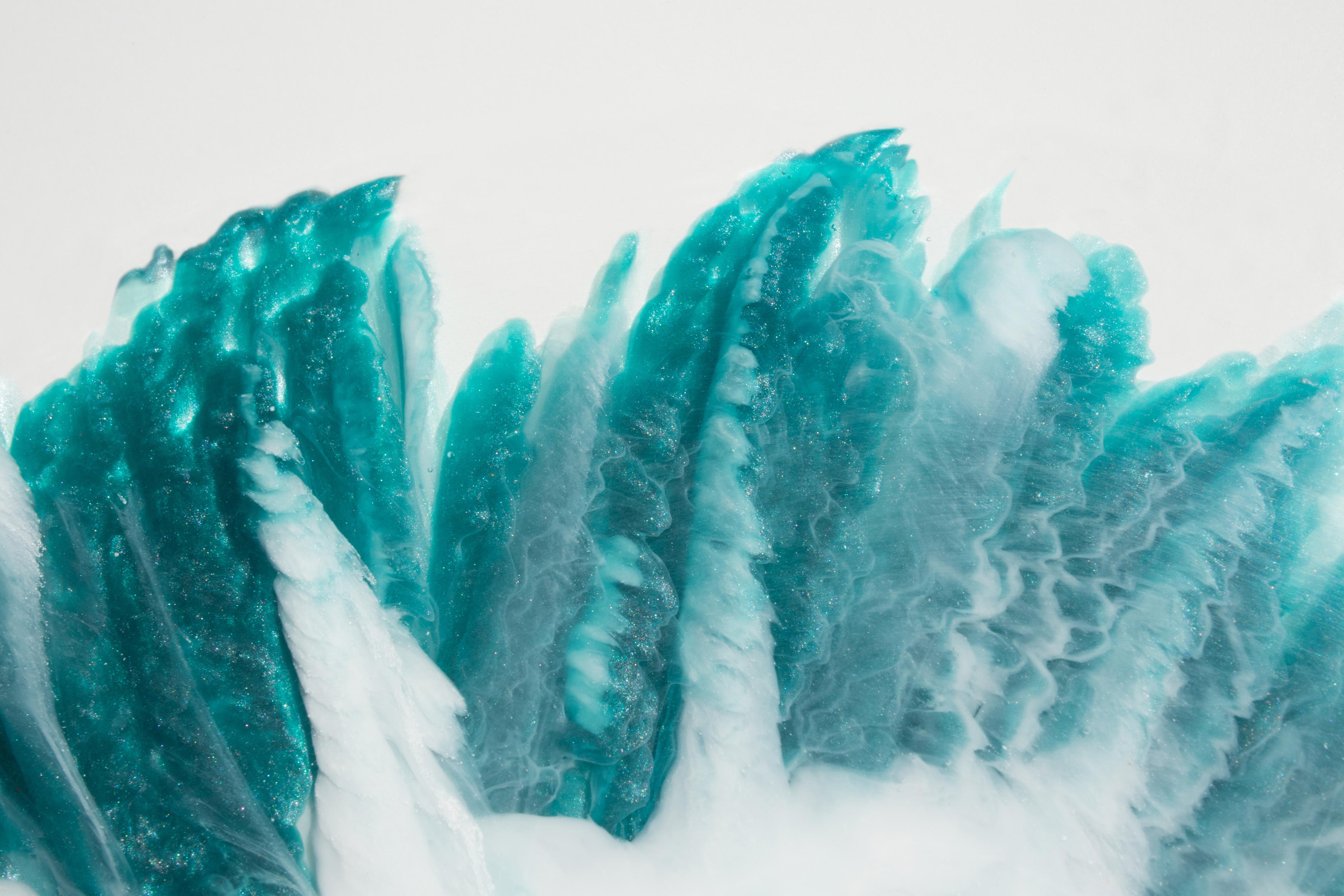 Spritzschutz-Bläuliche Flüssigkunst - Abstrakt