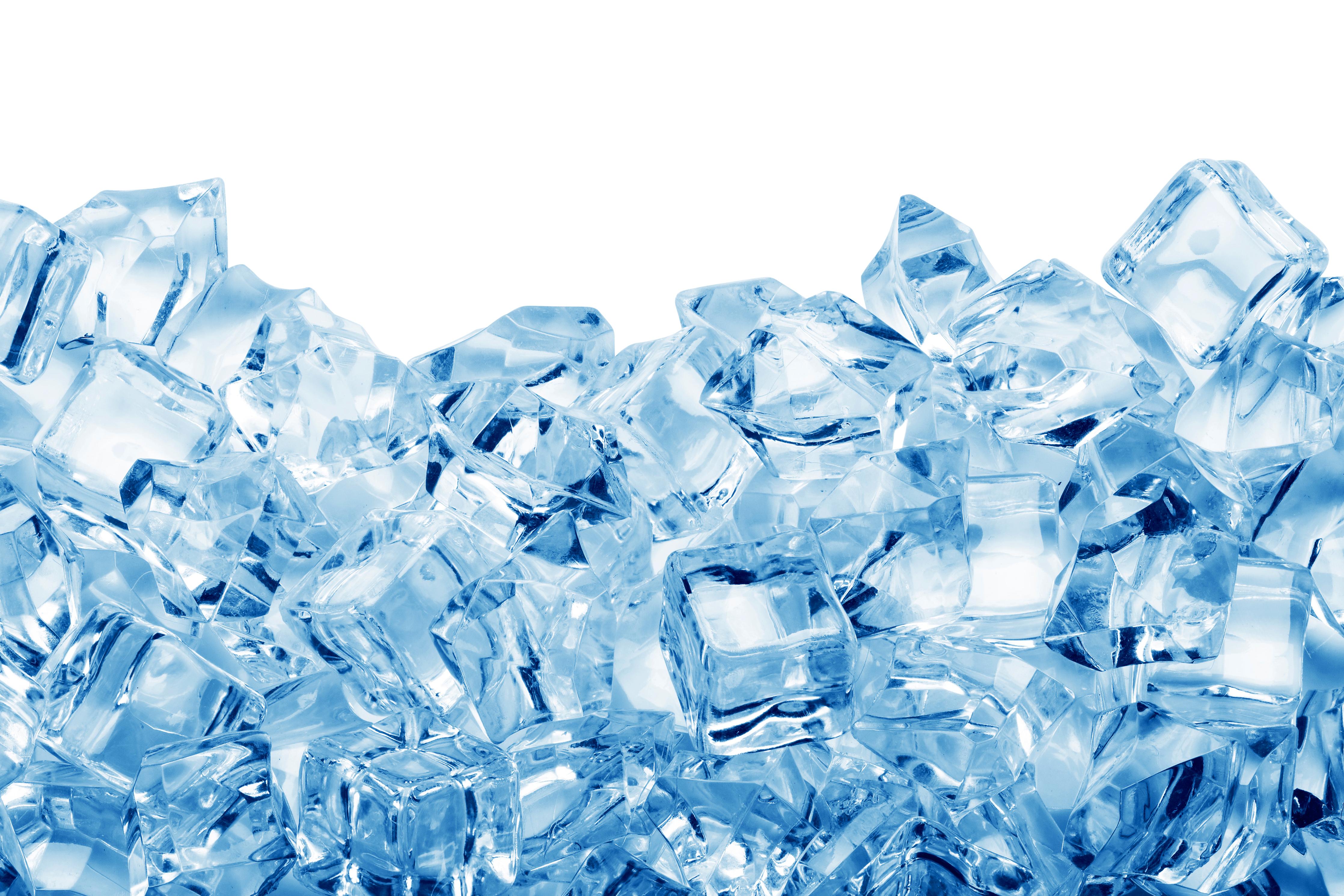 Spritzschutz-Blau kristallklarer Eiswürfel