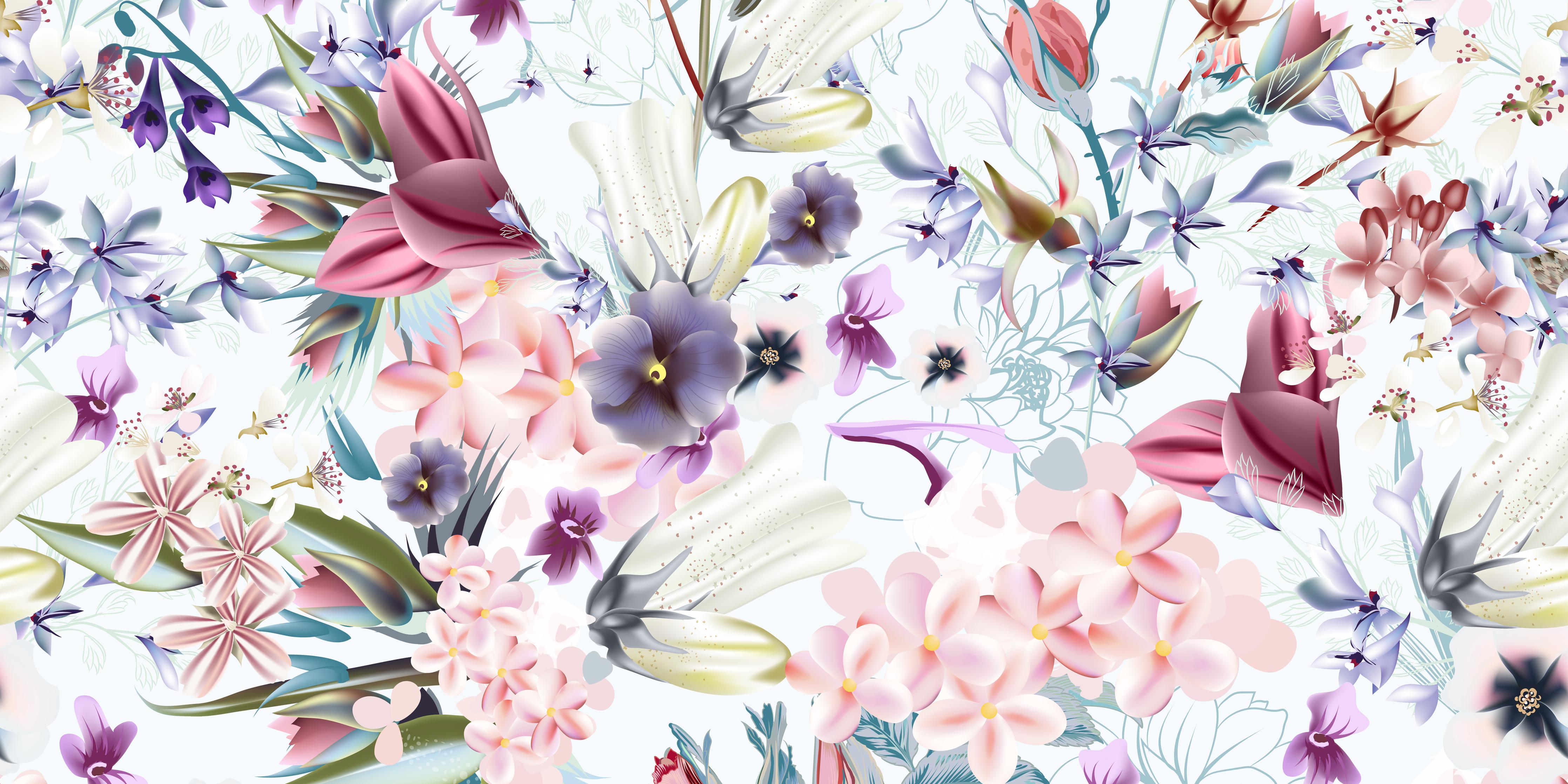 Spritzschutz-Blütenexplosion - Aquarell