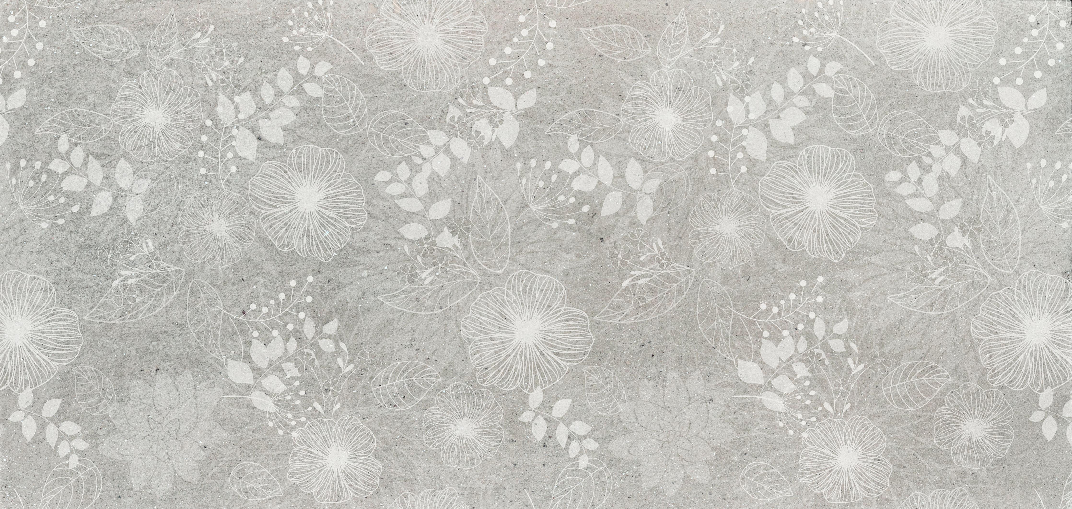 Spritzschutz-Blumen auf grauem Beton