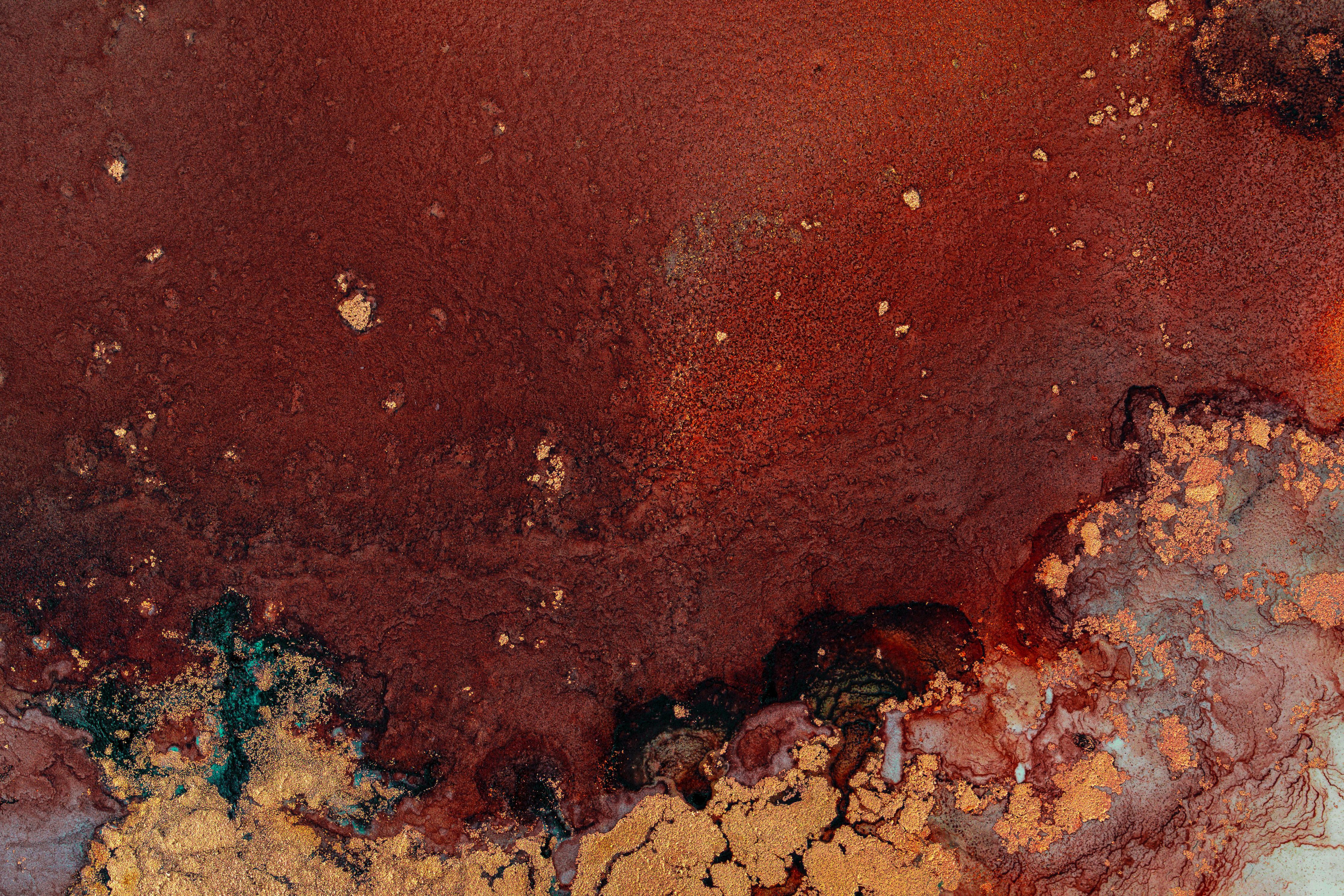 Spritzschutz-Bräunliche Marmor Textur - Flüssigmalerei