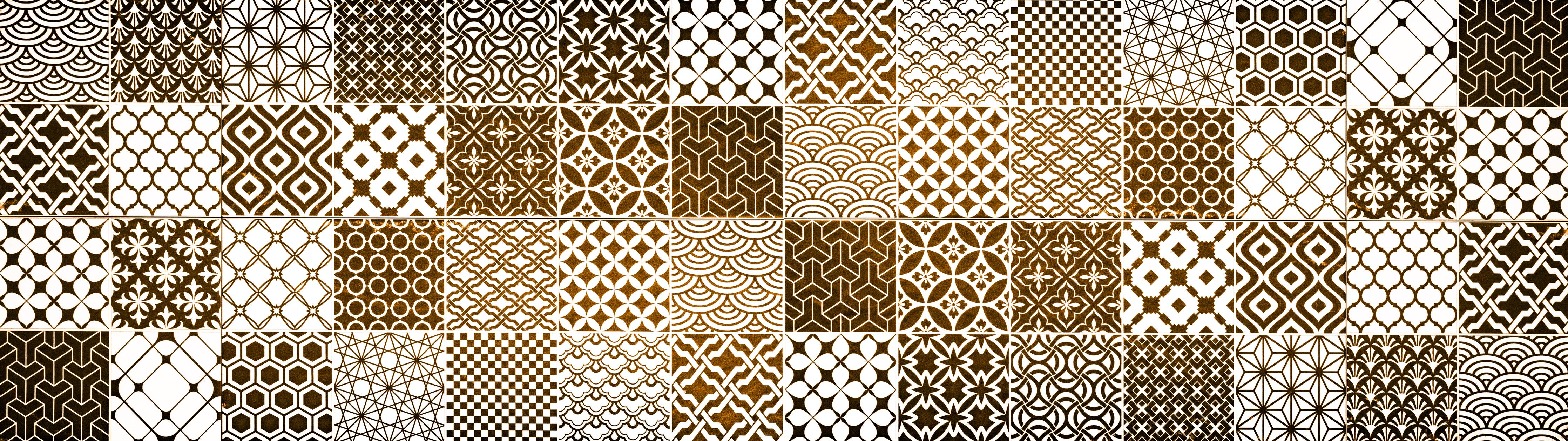 Spritzschutz-Braun-Beige geometrisch Mosaik