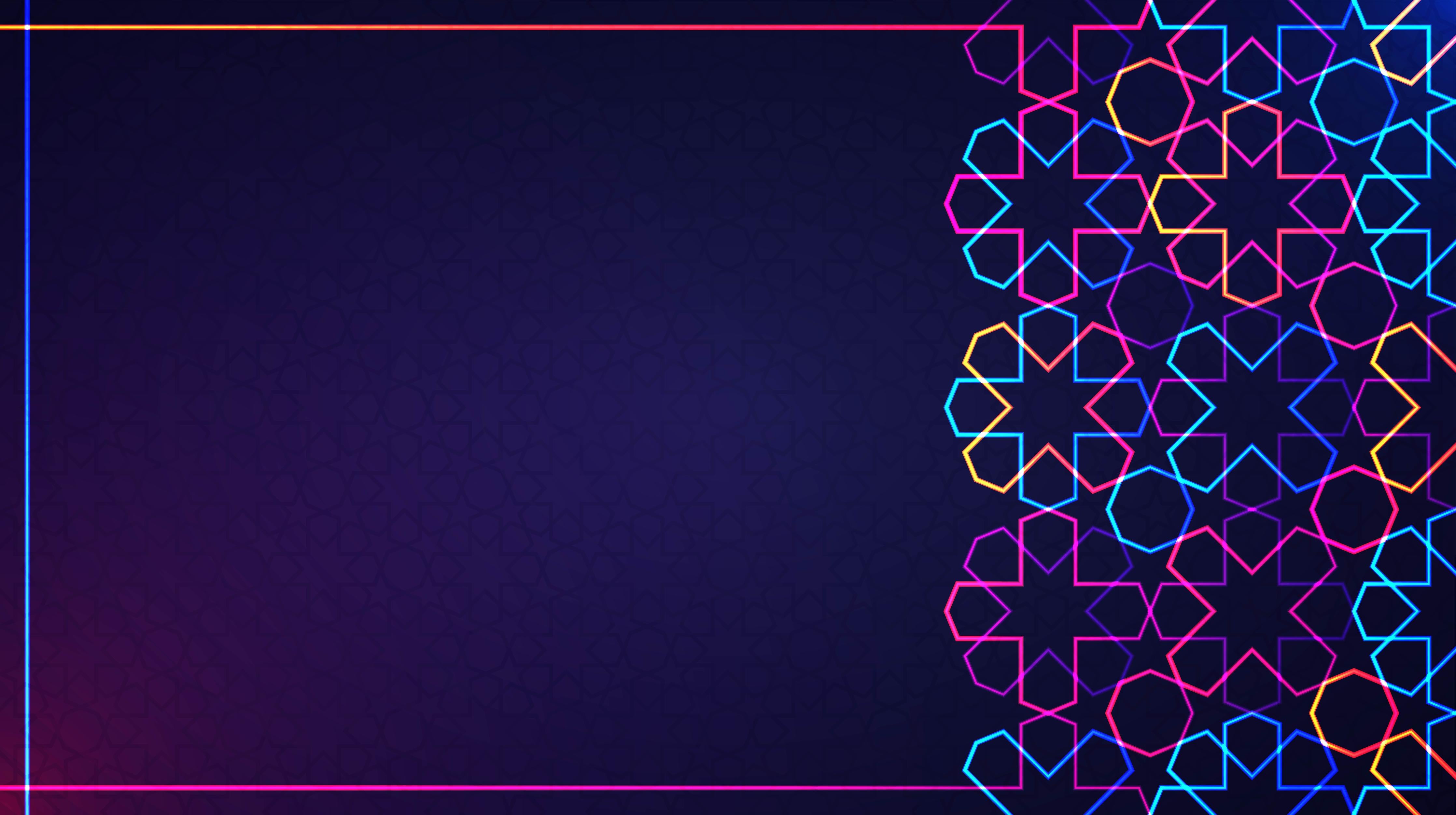 Spritzschutz-Buntes Neon Eid Mubarak Design