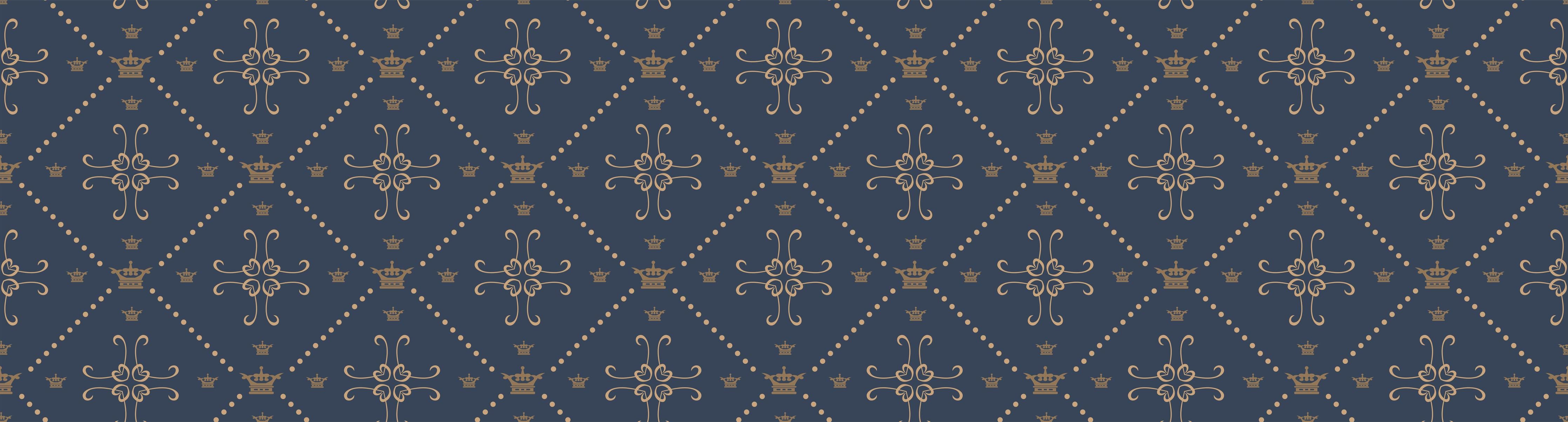 Spritzschutz-Dekoratives Dunkelblau Goldenes Stoffmuster