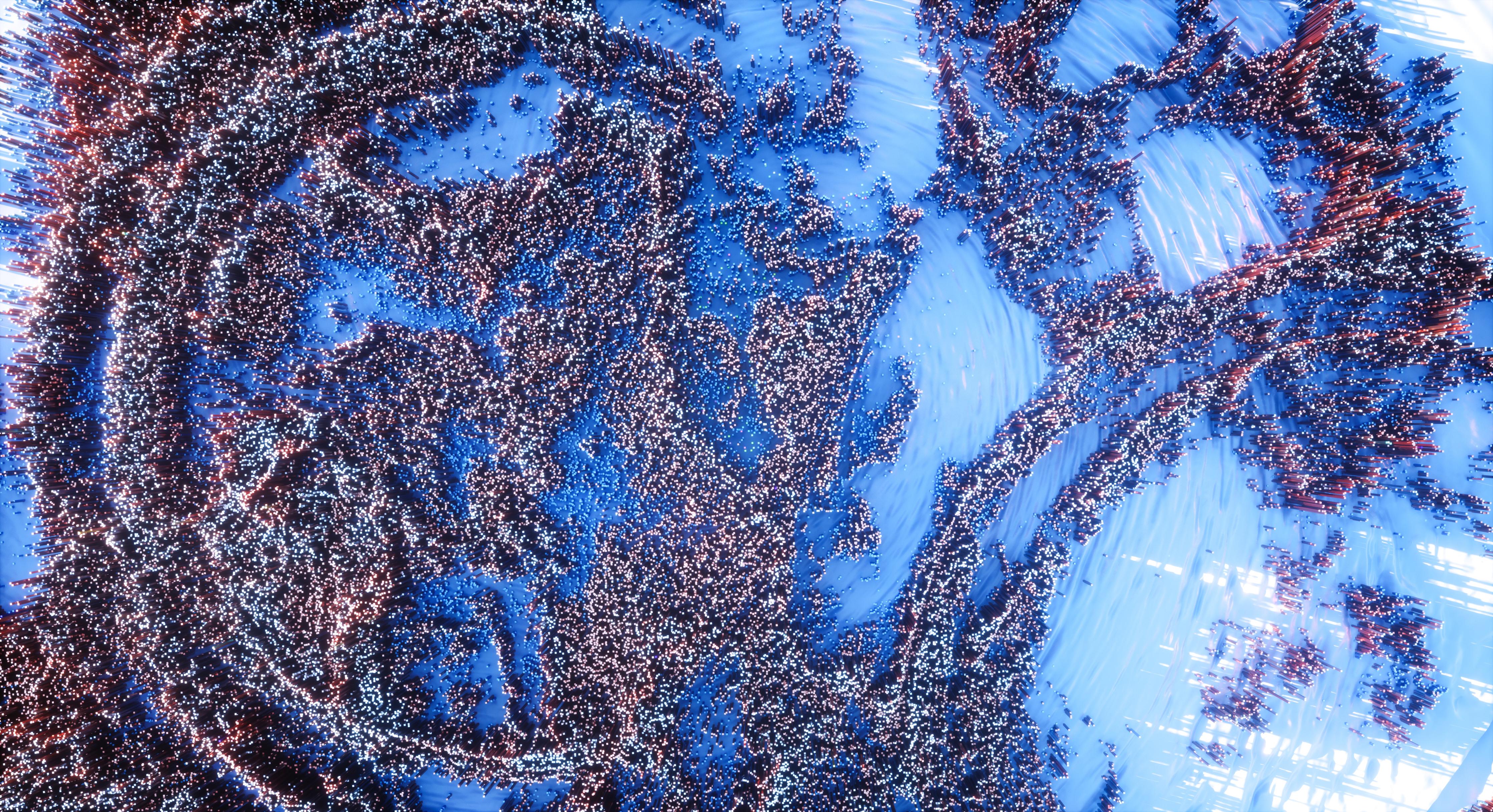 Spritzschutz-Digitale abstrakte 3D Topografie Kunst