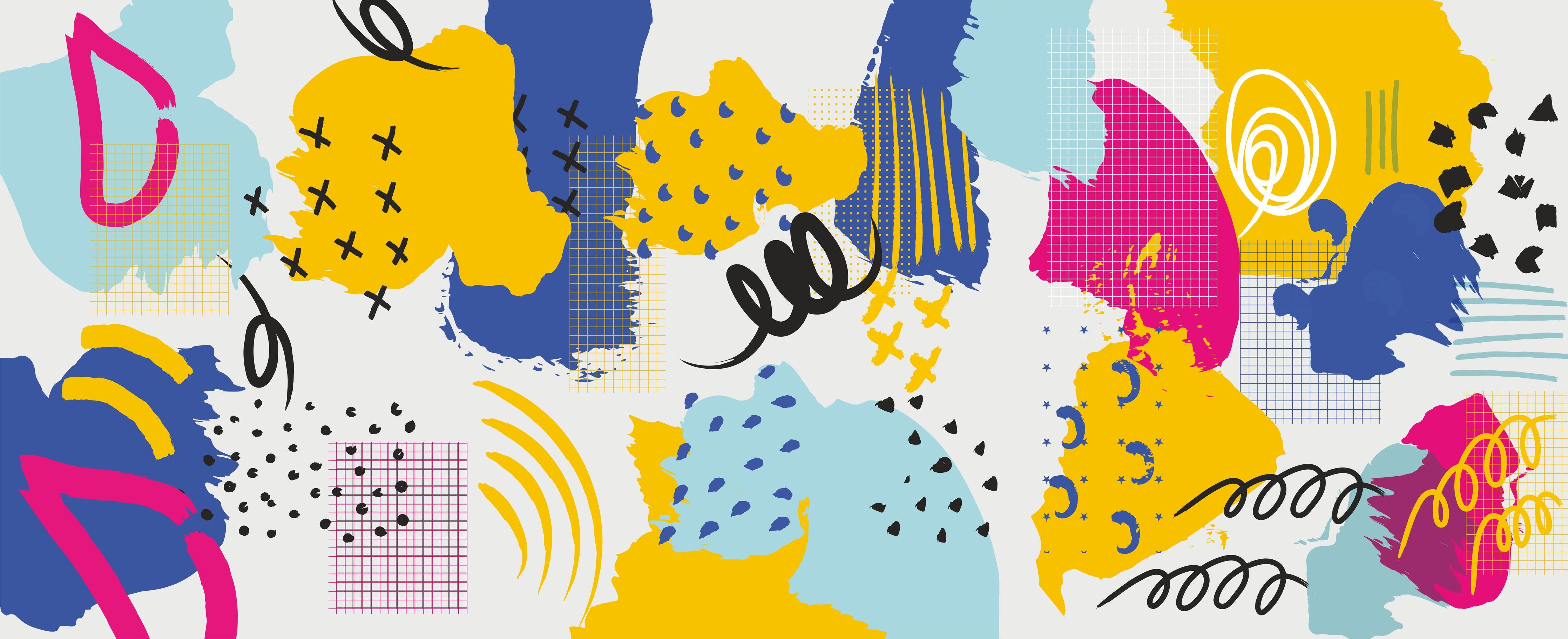 Spritzschutz-Dynamisches Buntes Abstrakt-Muster Kunstwerk