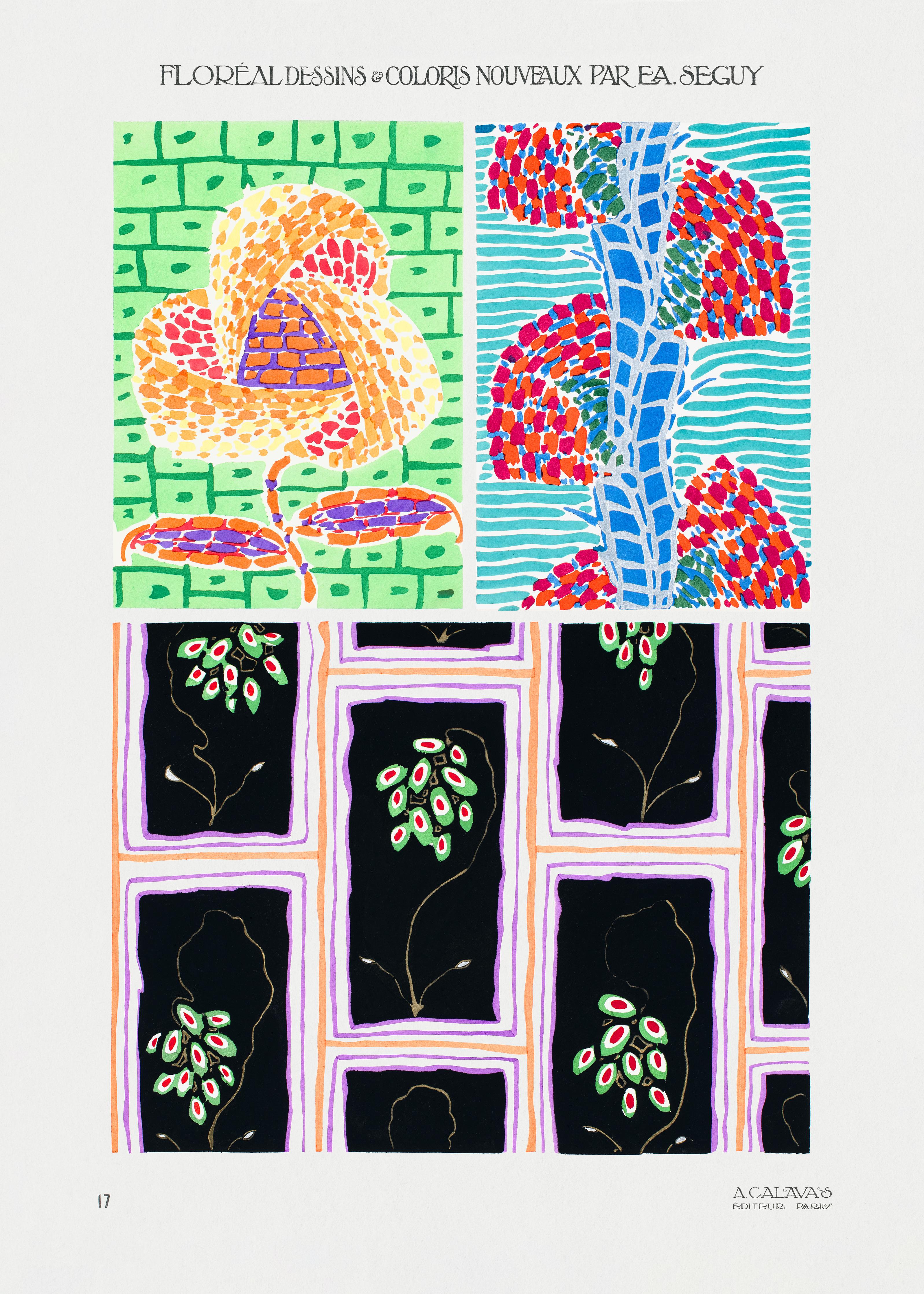 Spritzschutz-EA Seguy Vintage Blumen Kunstwerk