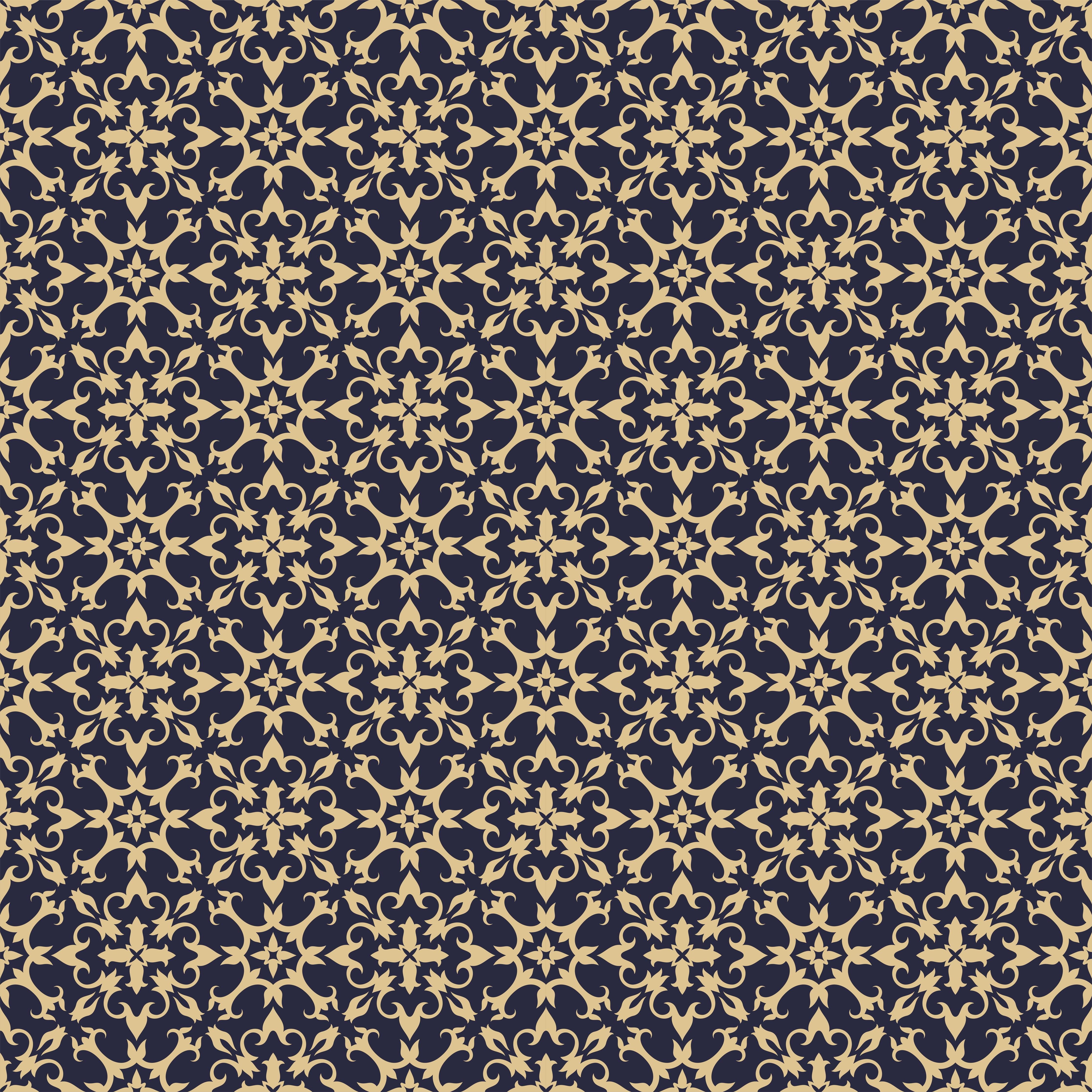 Spritzschutz-Elegantes Barock Muster in Blau und Gold