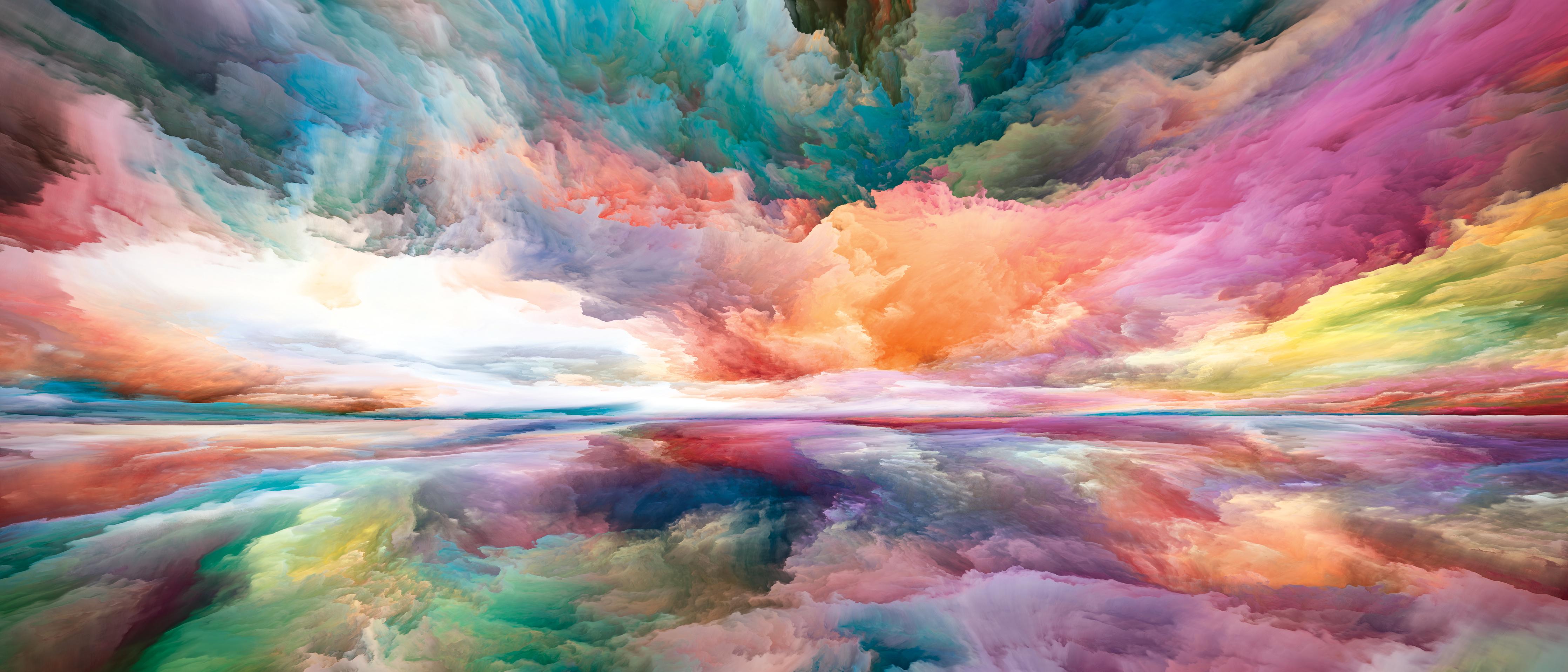 Spritzschutz-Farbenfrohe Abstrakte Himmelskunst