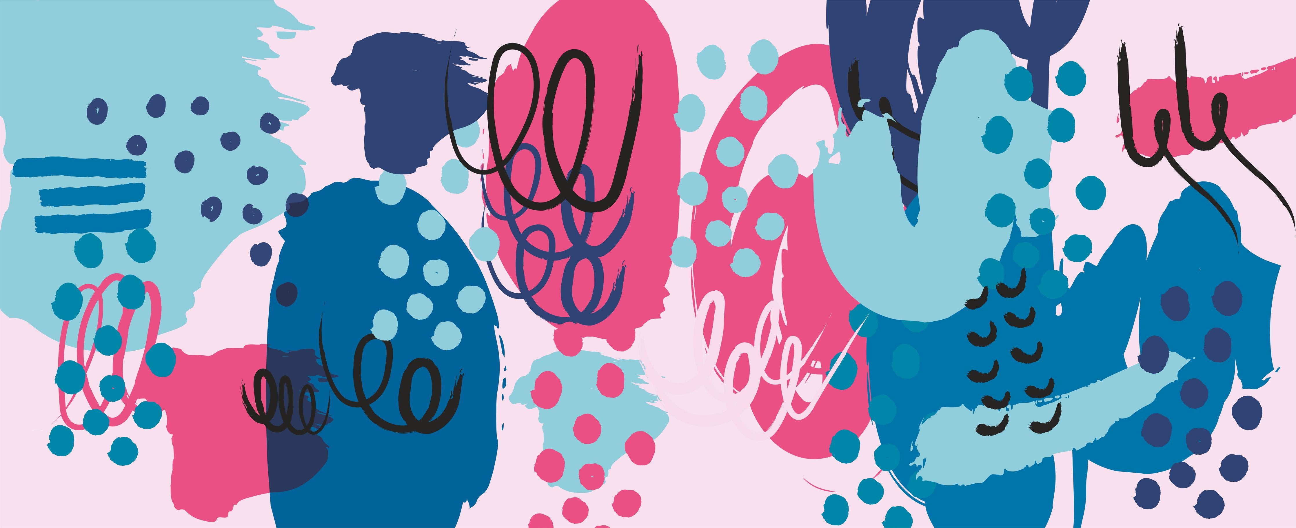 Spritzschutz-Farbenfrohe abstrakte Kunst Grafik Muster