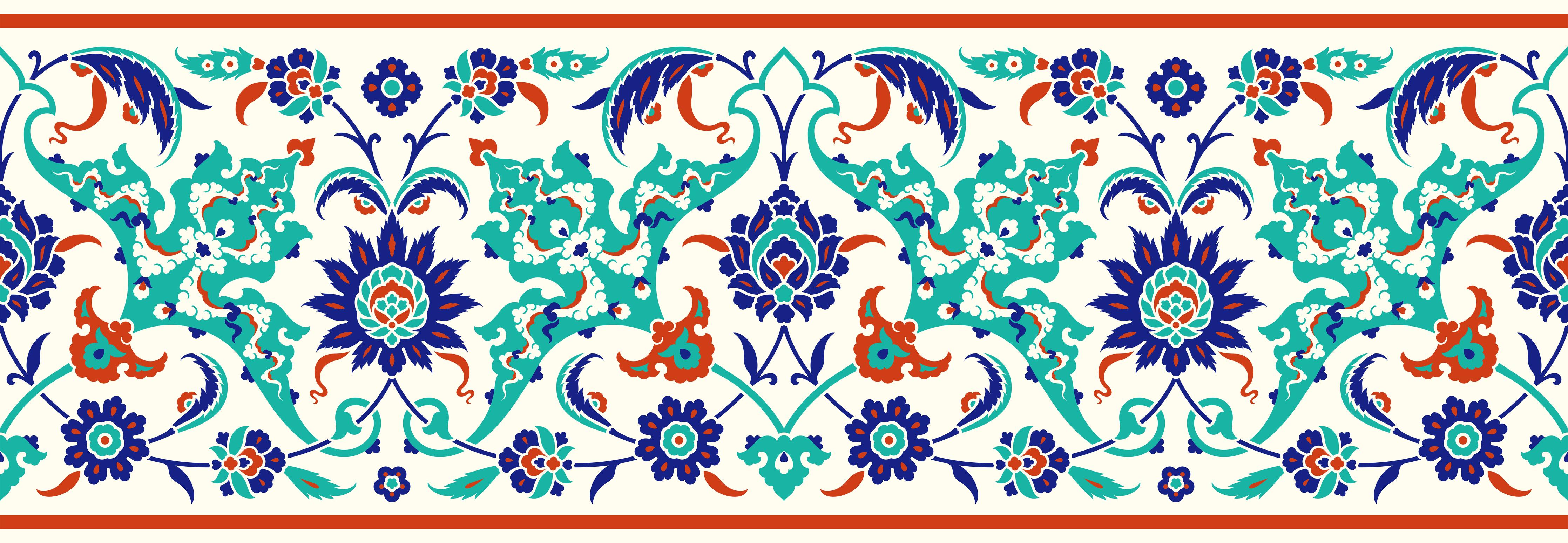 Spritzschutz-Farbenfrohes ornamentales Fliesen-Design