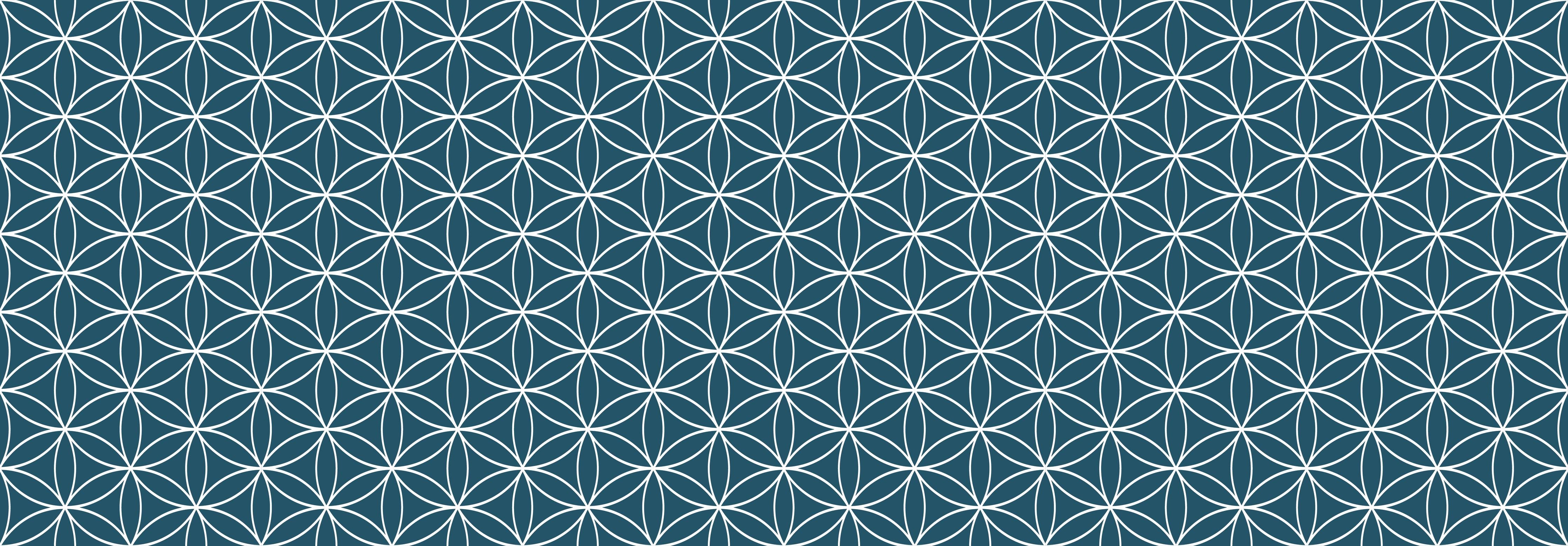 Spritzschutz-Geometrica Fiori Blu Petrolio