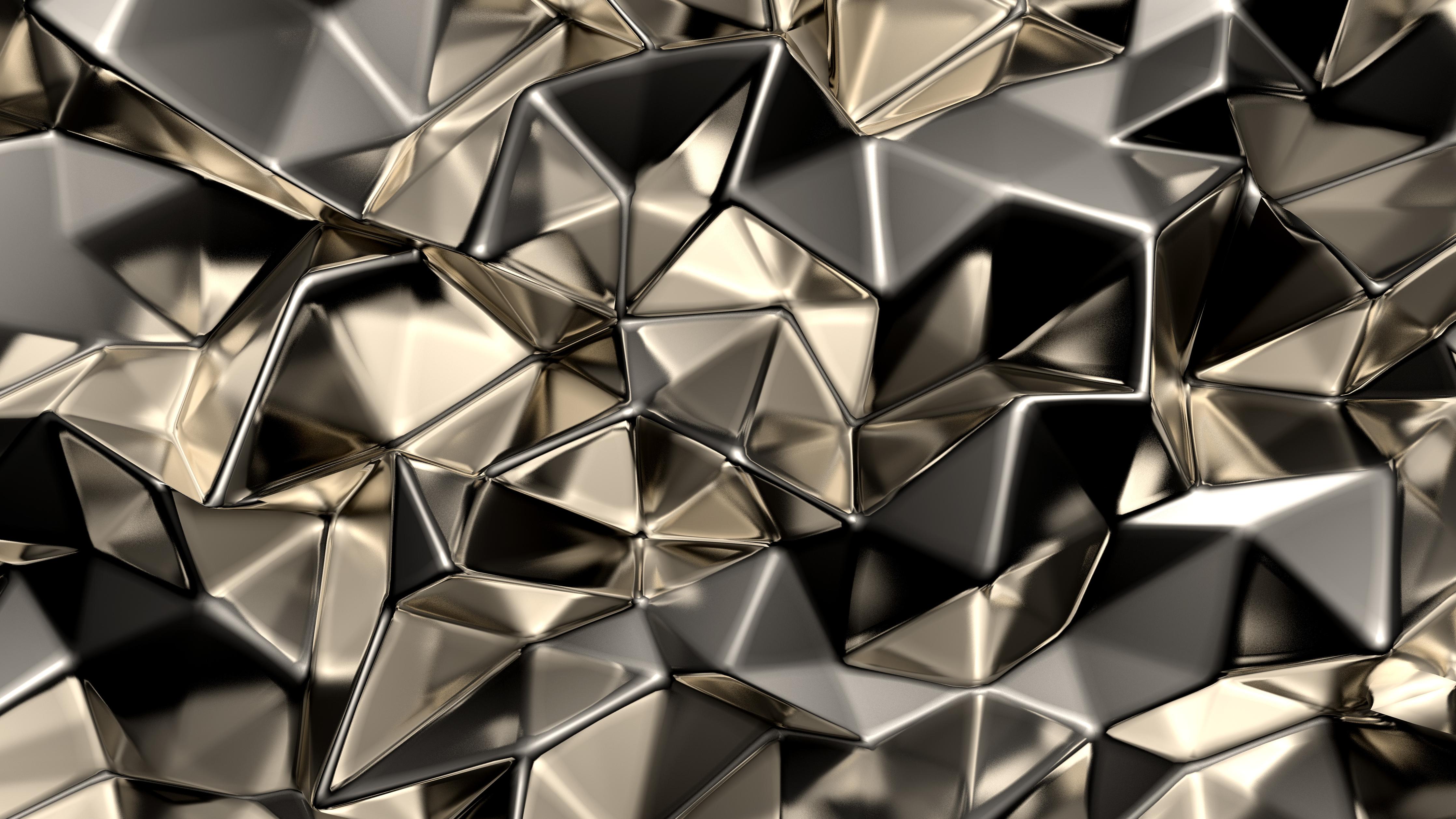 Spritzschutz-Geometrisches Dreiecksmuster in Metall-Optik