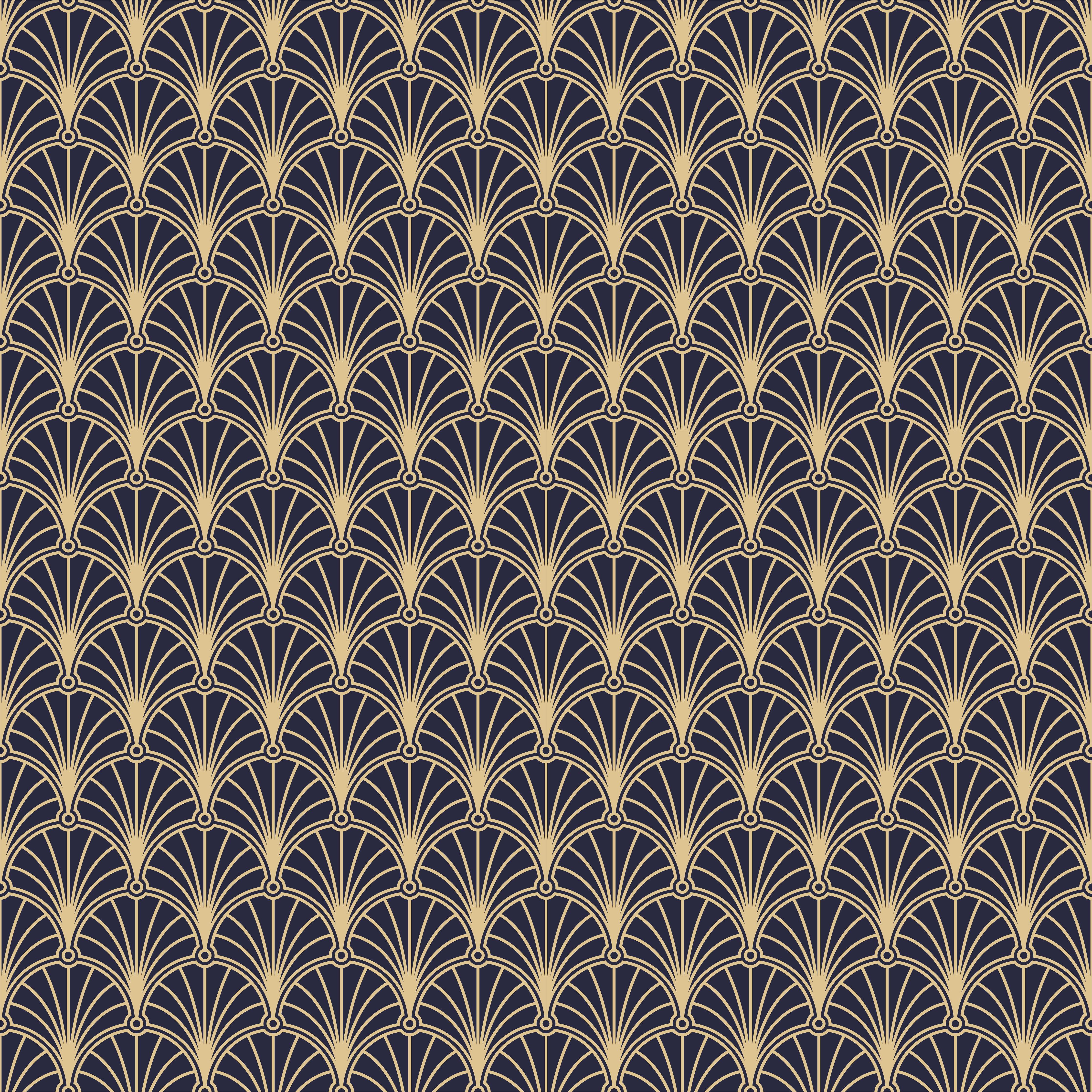 Spritzschutz-Goldenes Art-Deco Muster Design Tapete