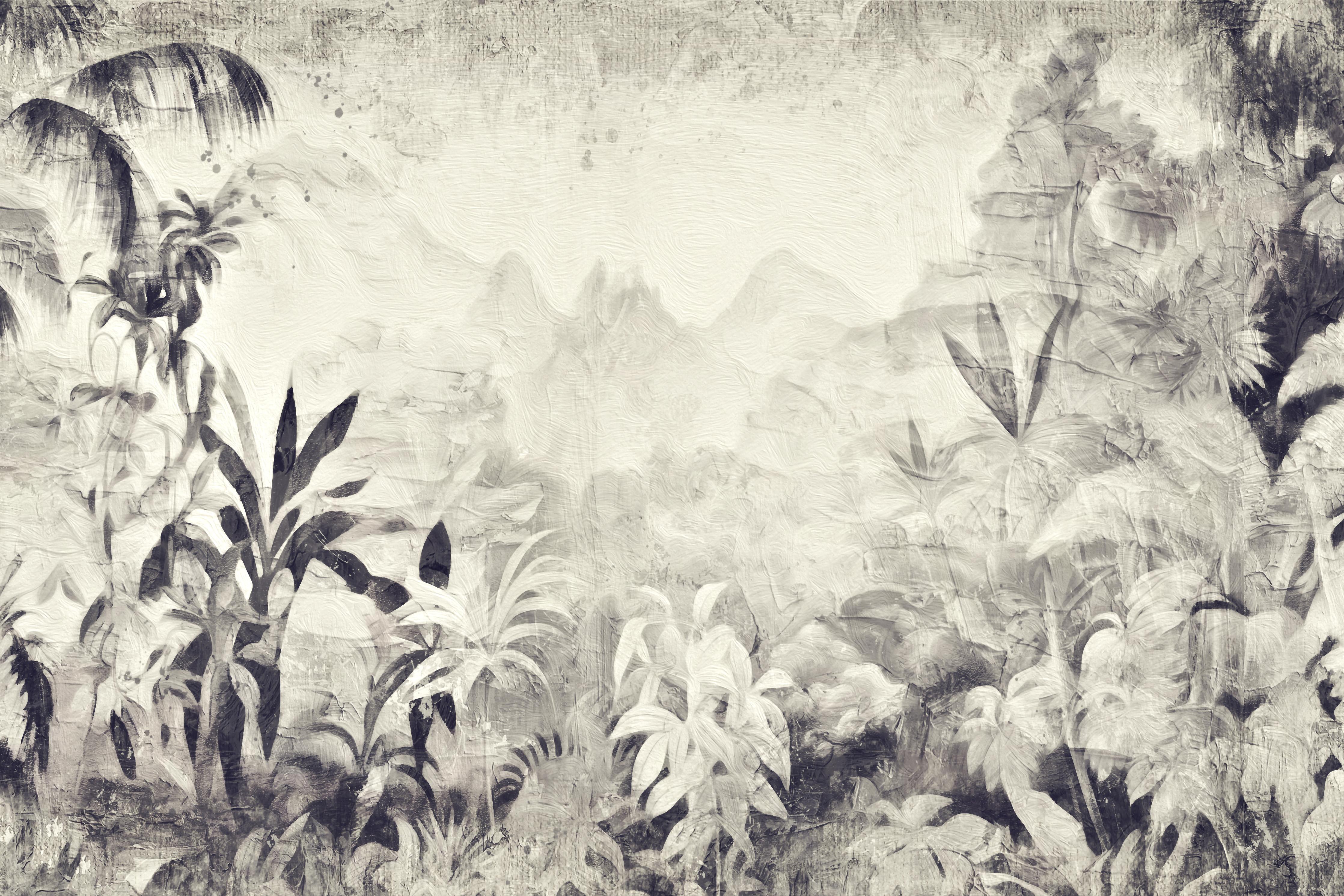 Spritzschutz-Gräuliche Landschaft - Floral