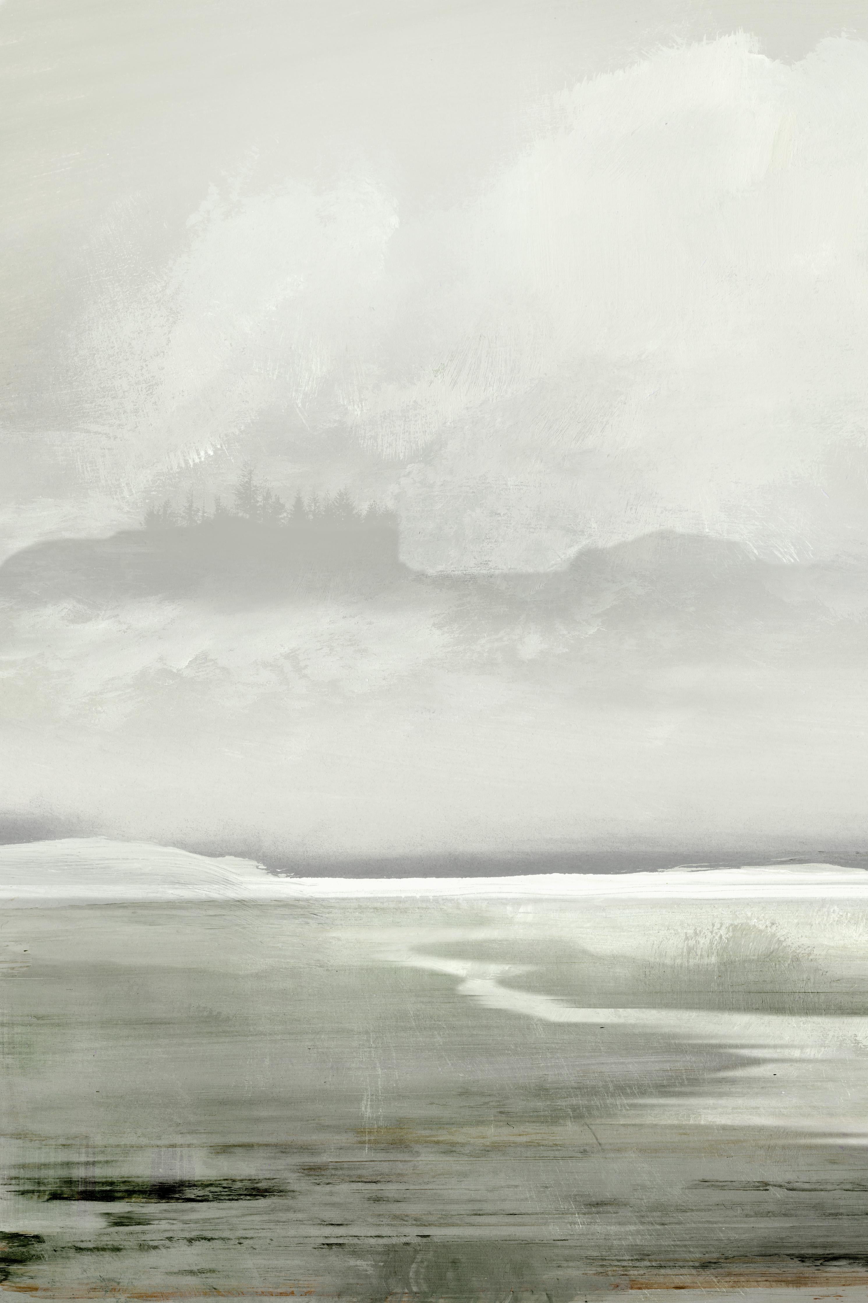 Spritzschutz-Gräuliche Landschaft - Gemälde