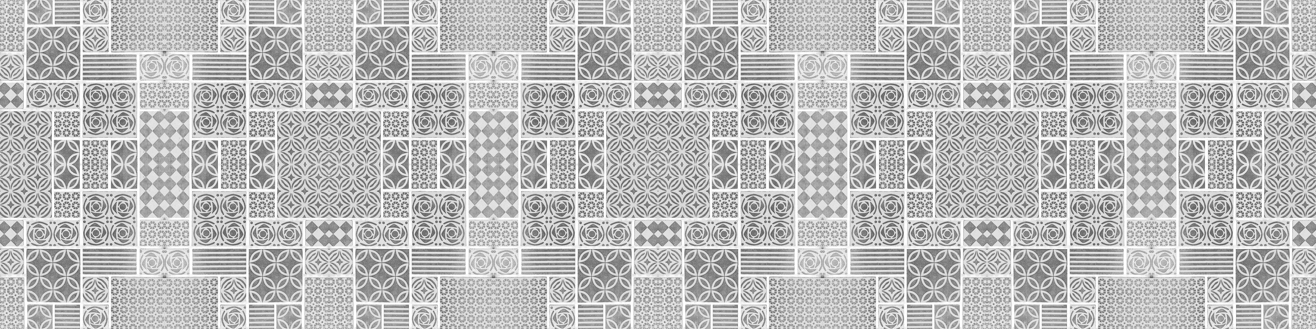 Spritzschutz-Gräuliche geometrische Fliesen