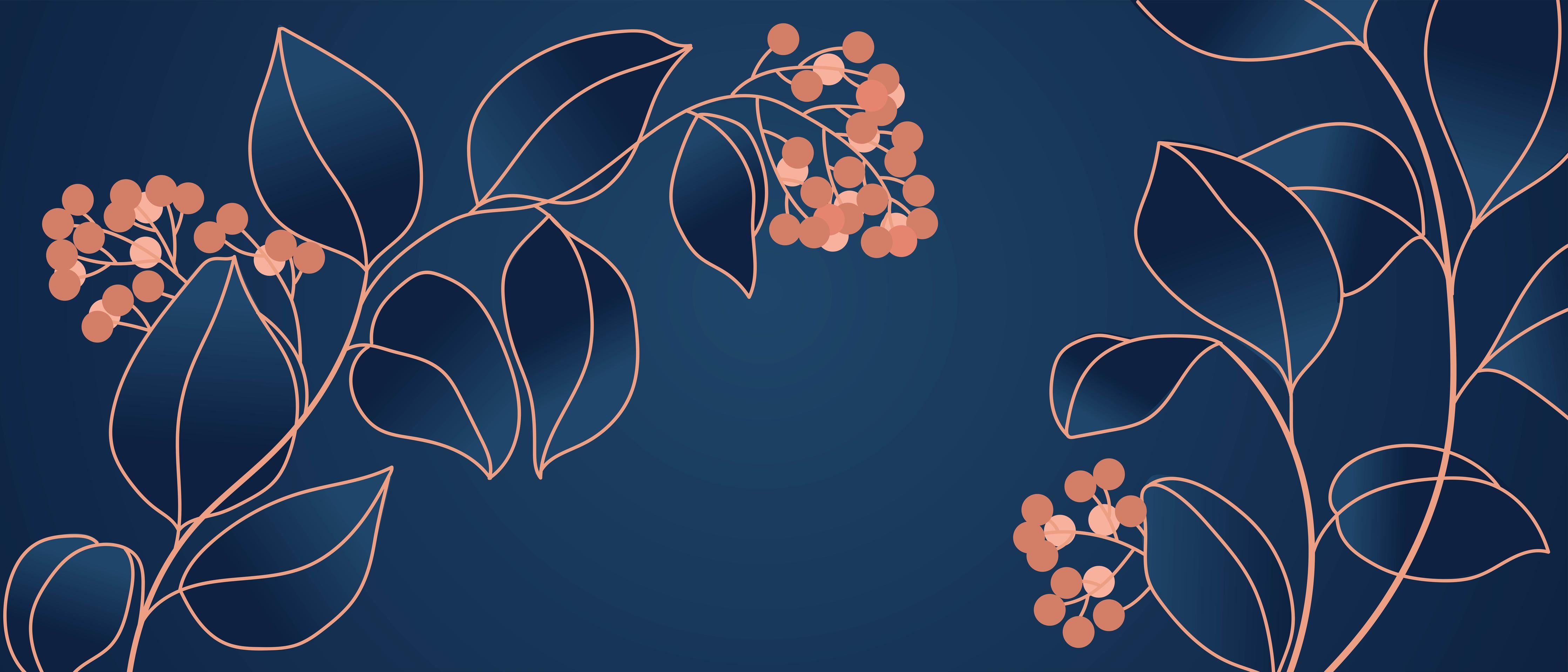 Spritzschutz-Grafische Blütenmotive in Blau und Orange