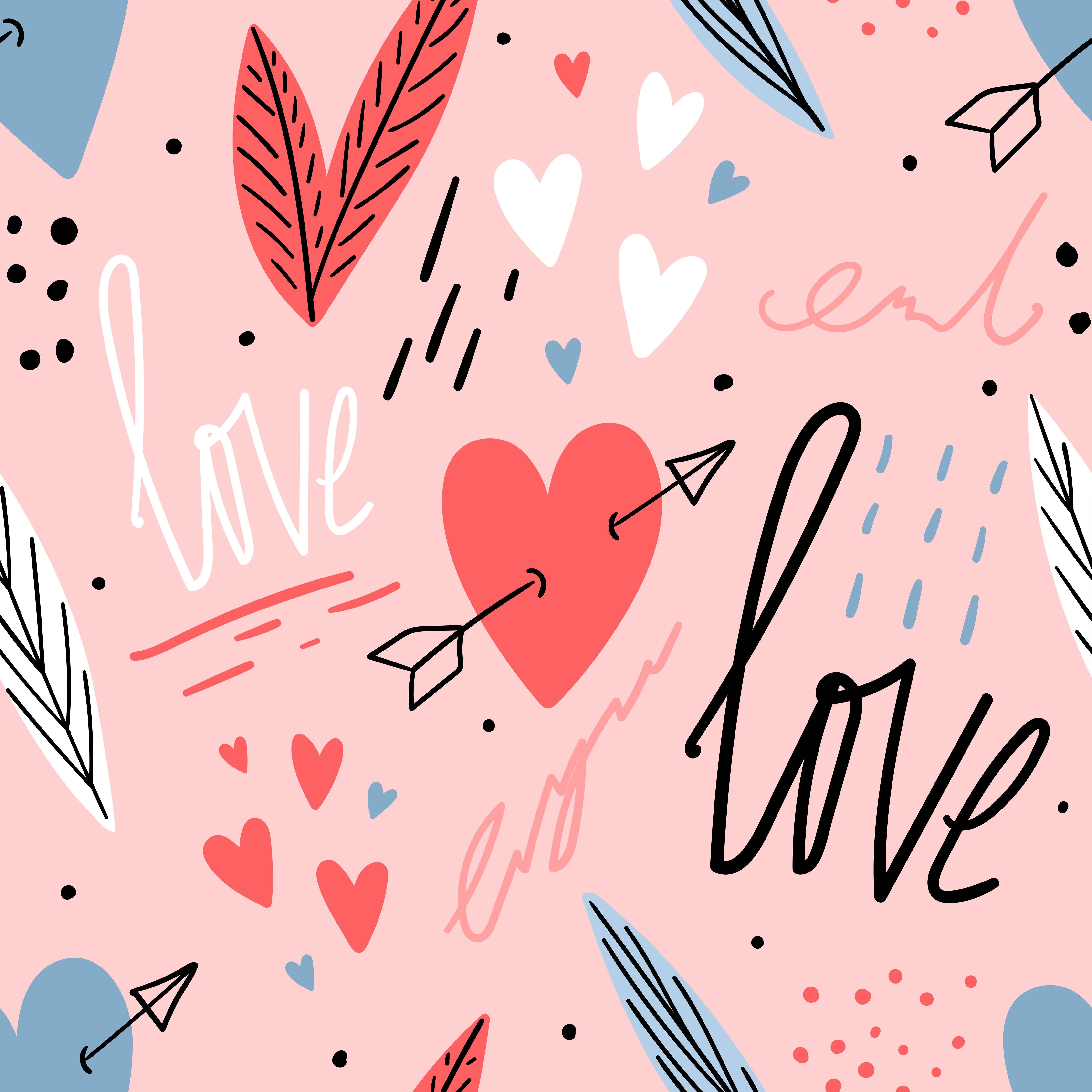 Spritzschutz-Herz und Pfeil Muster Design in Pastell