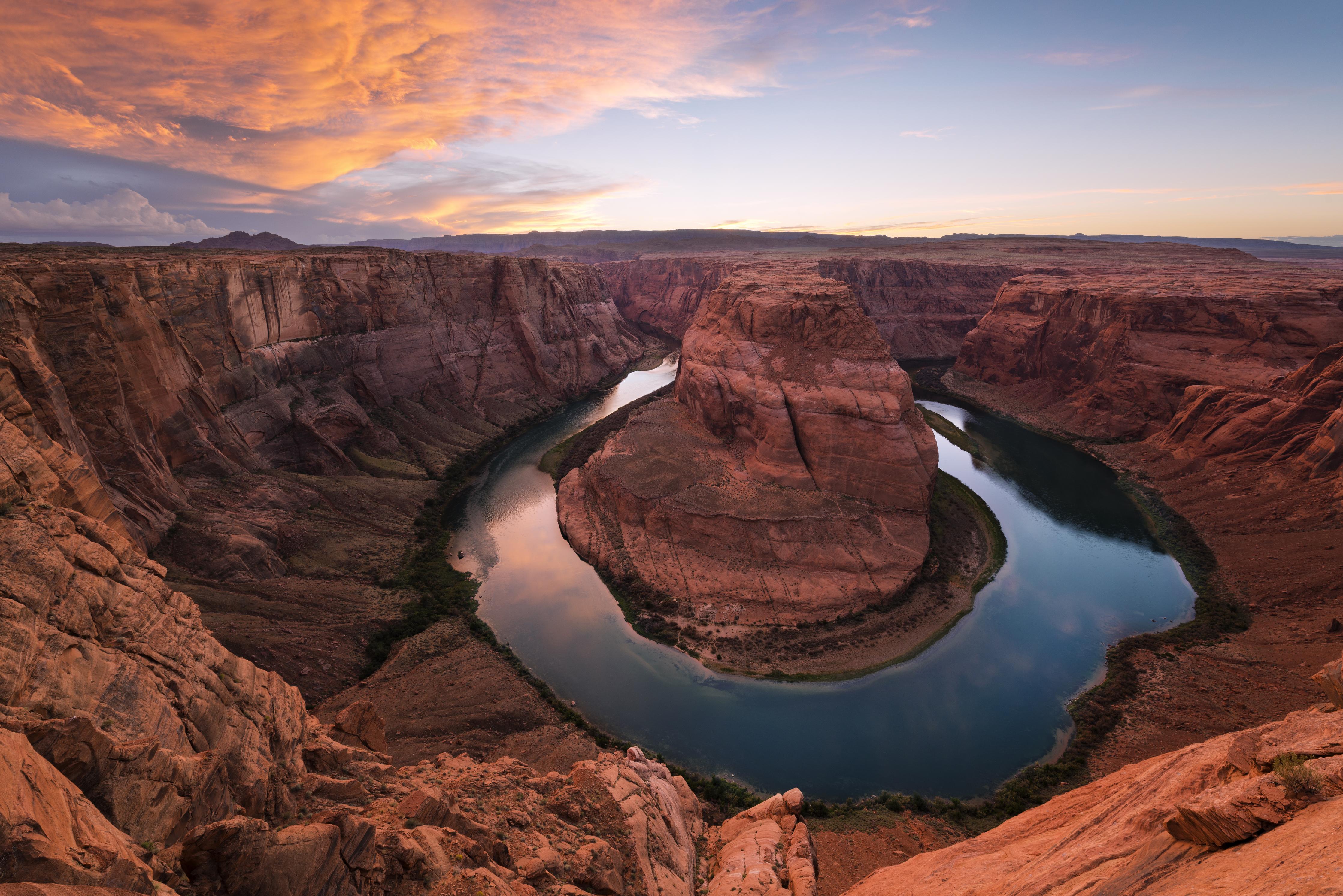 Spritzschutz-Horseshoe Bend Canyon bei Sonnenuntergang