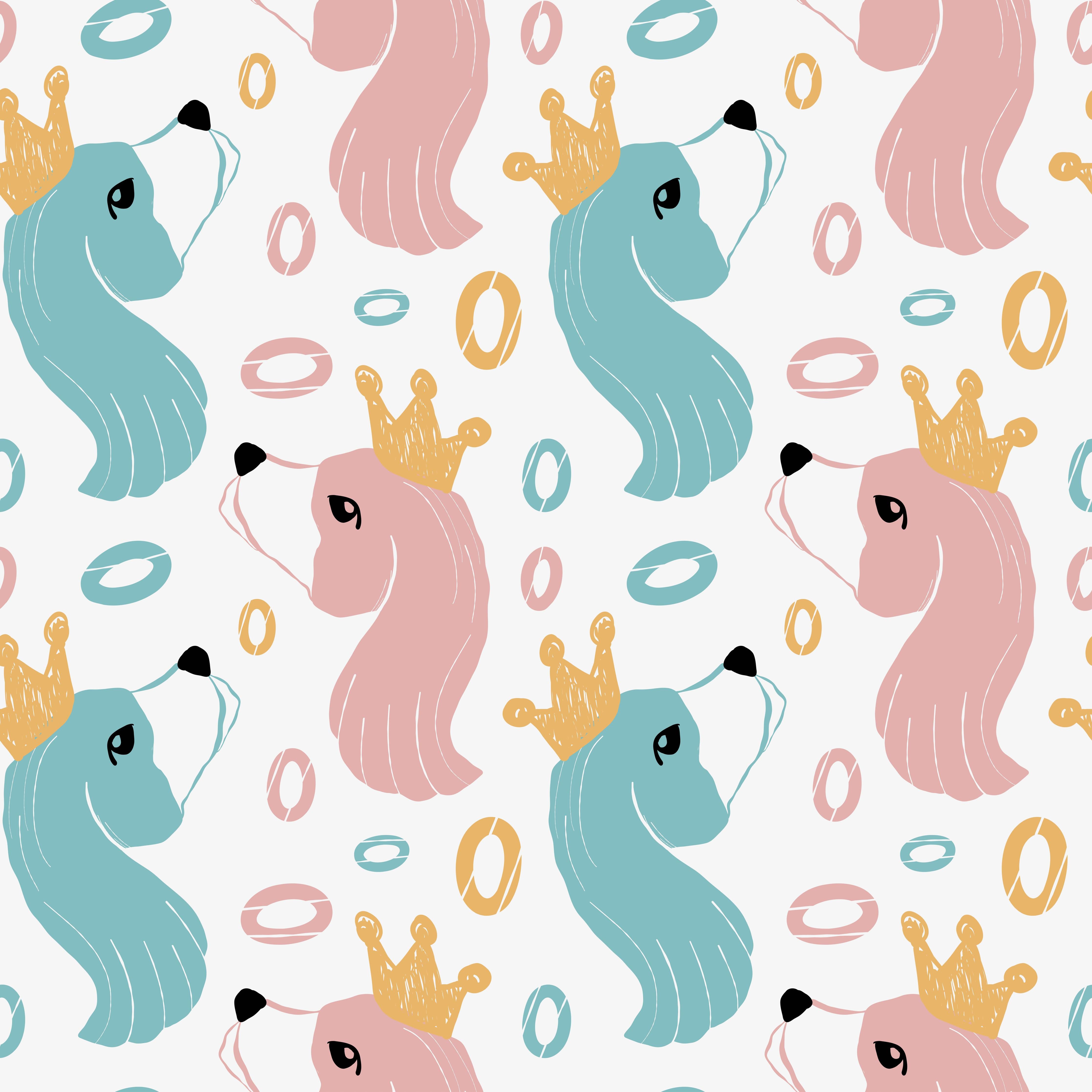 Spritzschutz-Kindliches Einhorn-Motiv mit Kronen