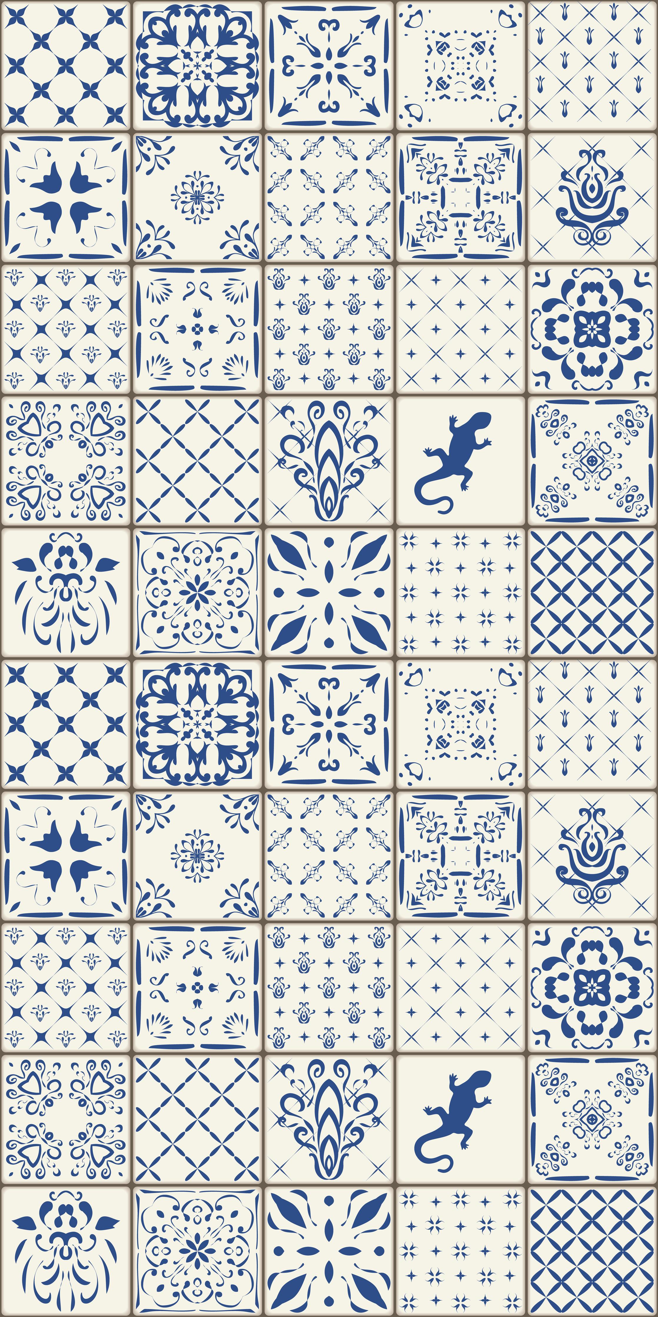 Spritzschutz-Klassische Azulejo Keramikfliesen Design