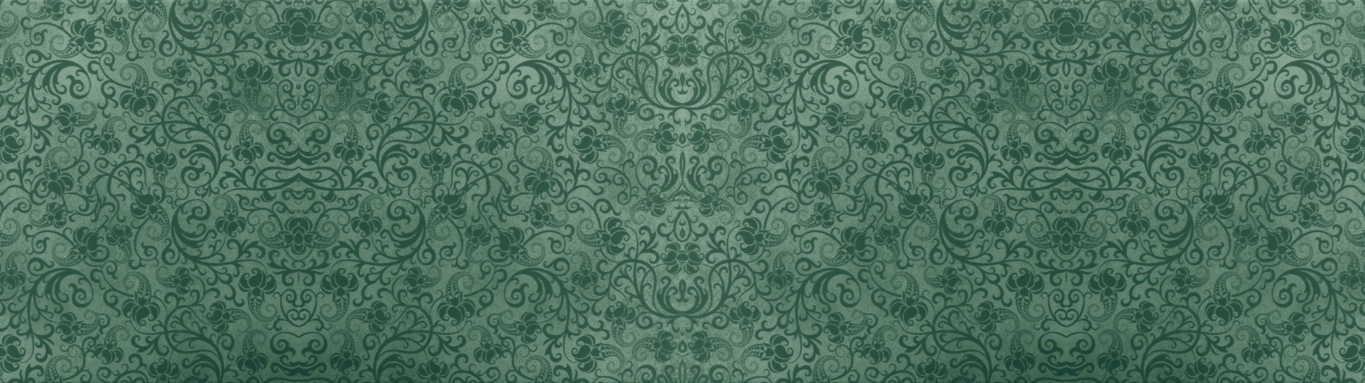 Spritzschutz-Klassisches Grünes Damast Textilmuster