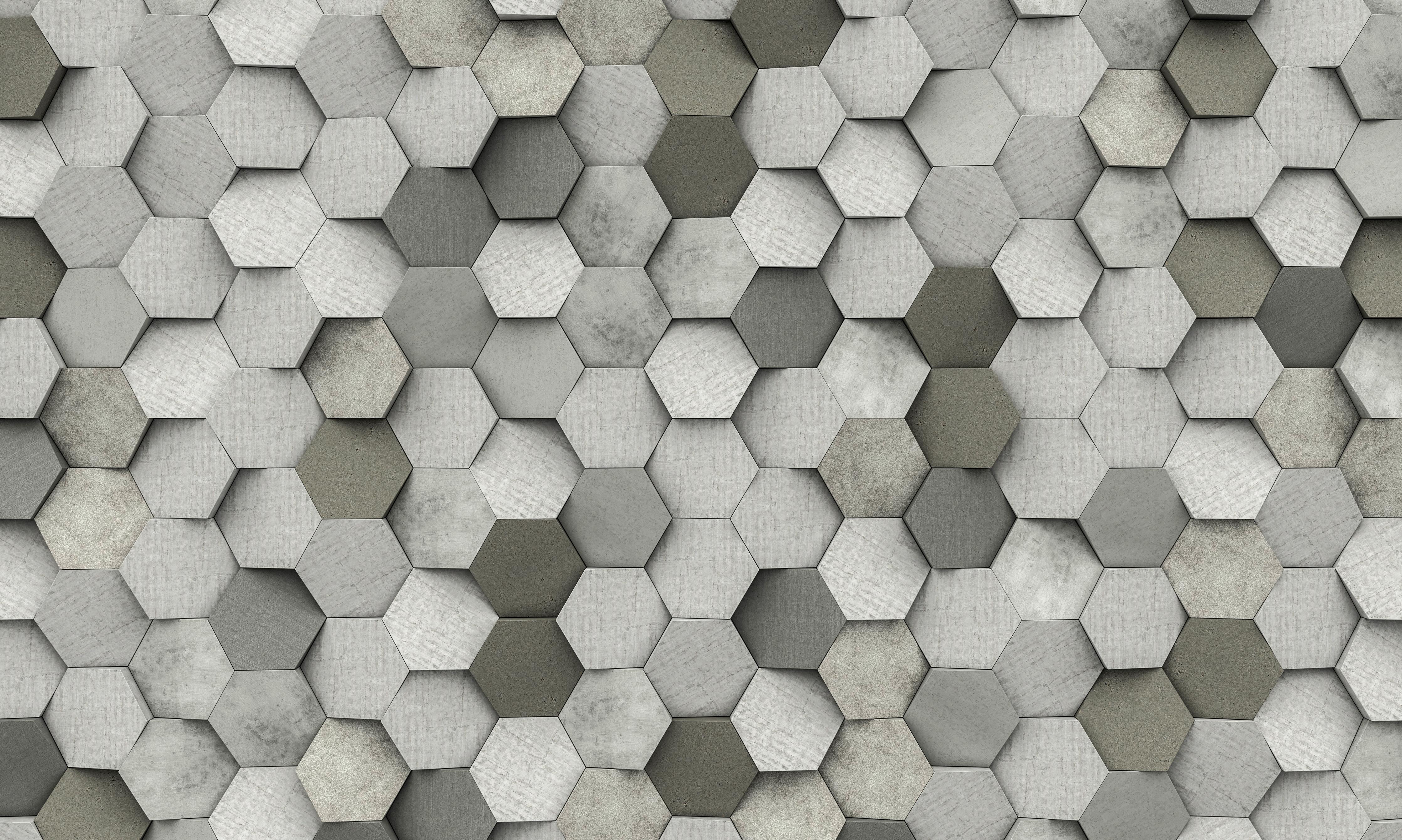 Spritzschutz-Moderne Weiß-Graue Hexagon Wandstruktur