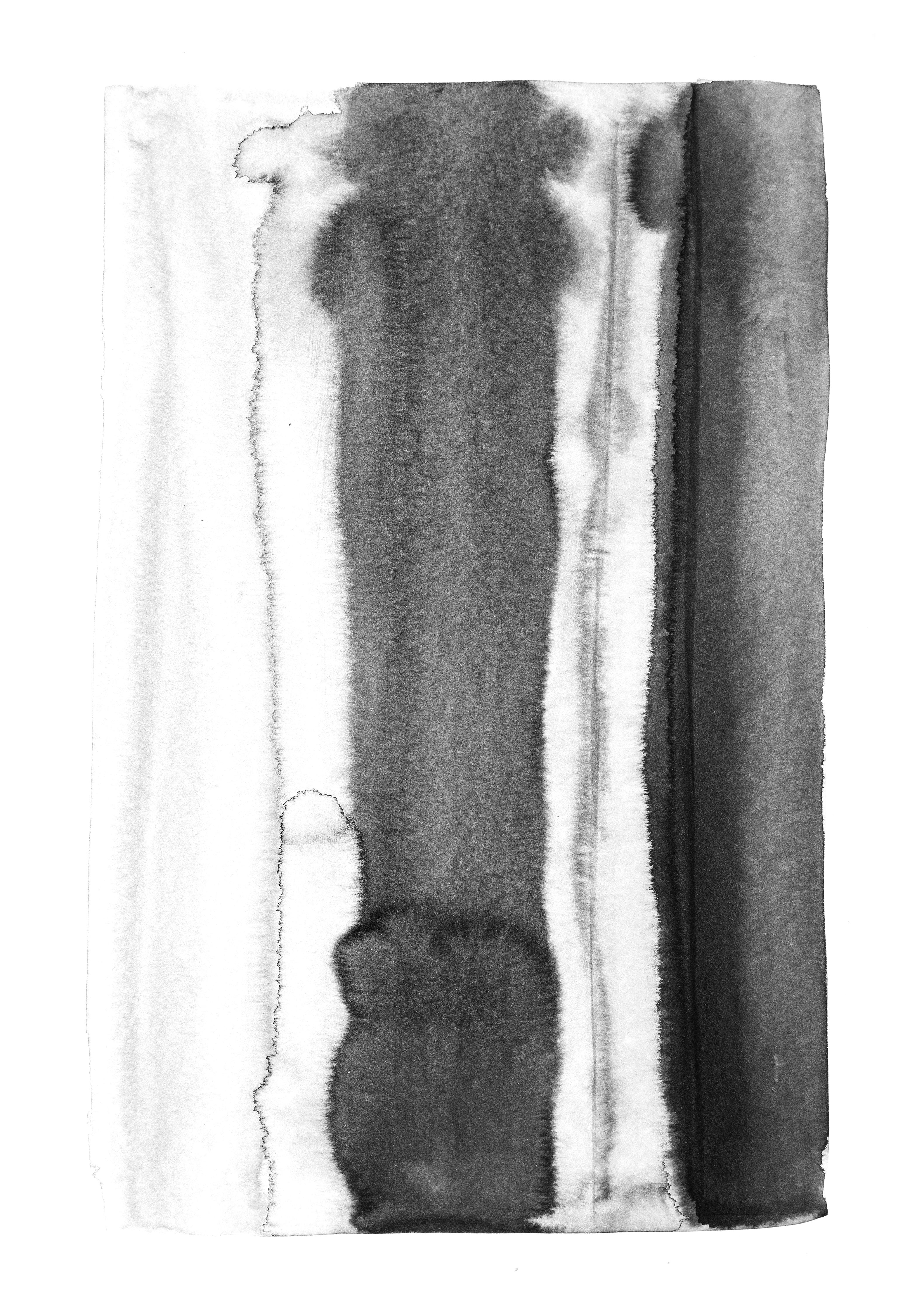 Spritzschutz-Moderne abstrakte Aquarellstruktur in Schwarz-Weiß