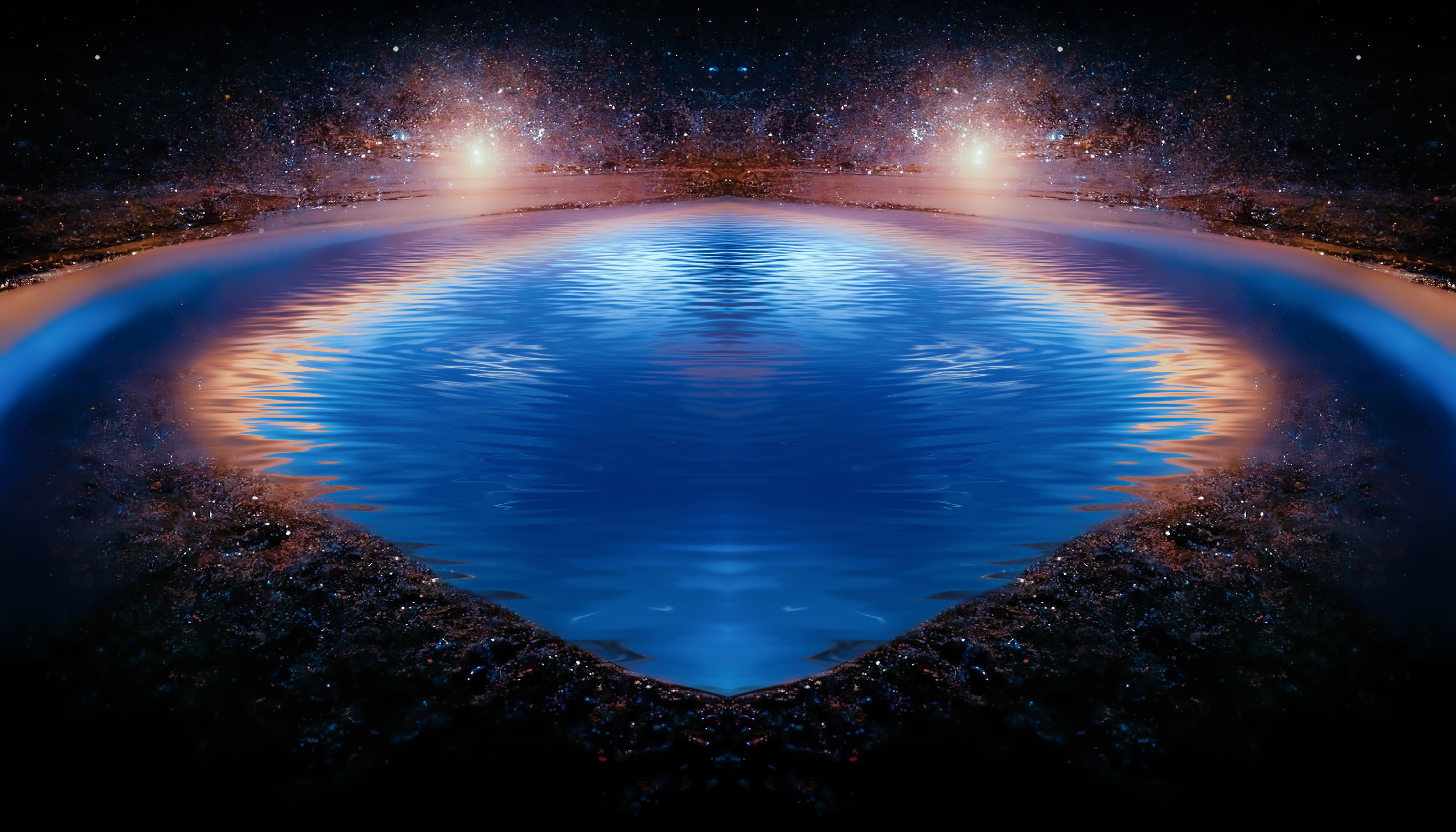 Spritzschutz-Nächtliche Fantasielandschaft