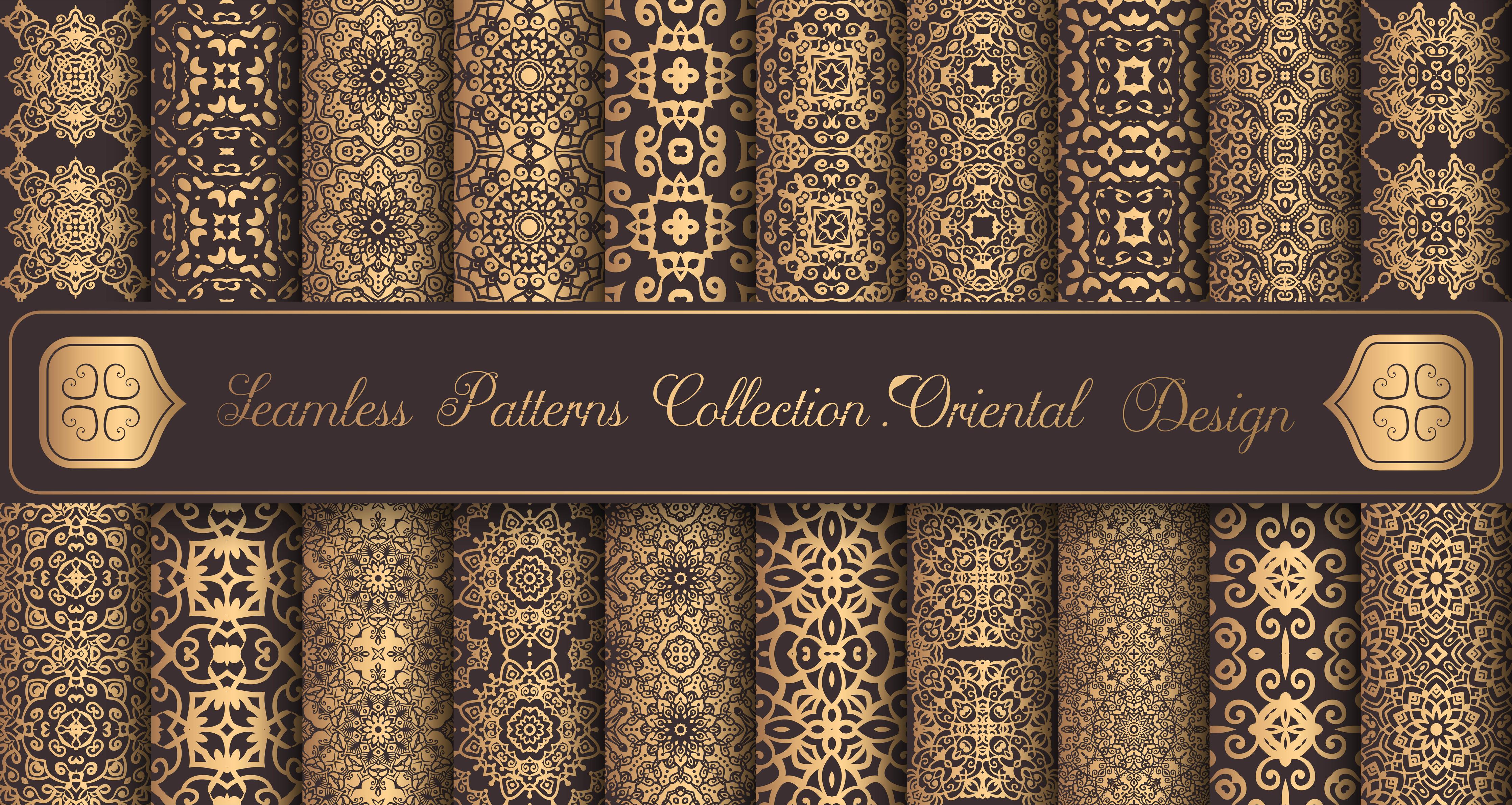 Spritzschutz-Nahtlose Muster mit goldenen Ornamenten