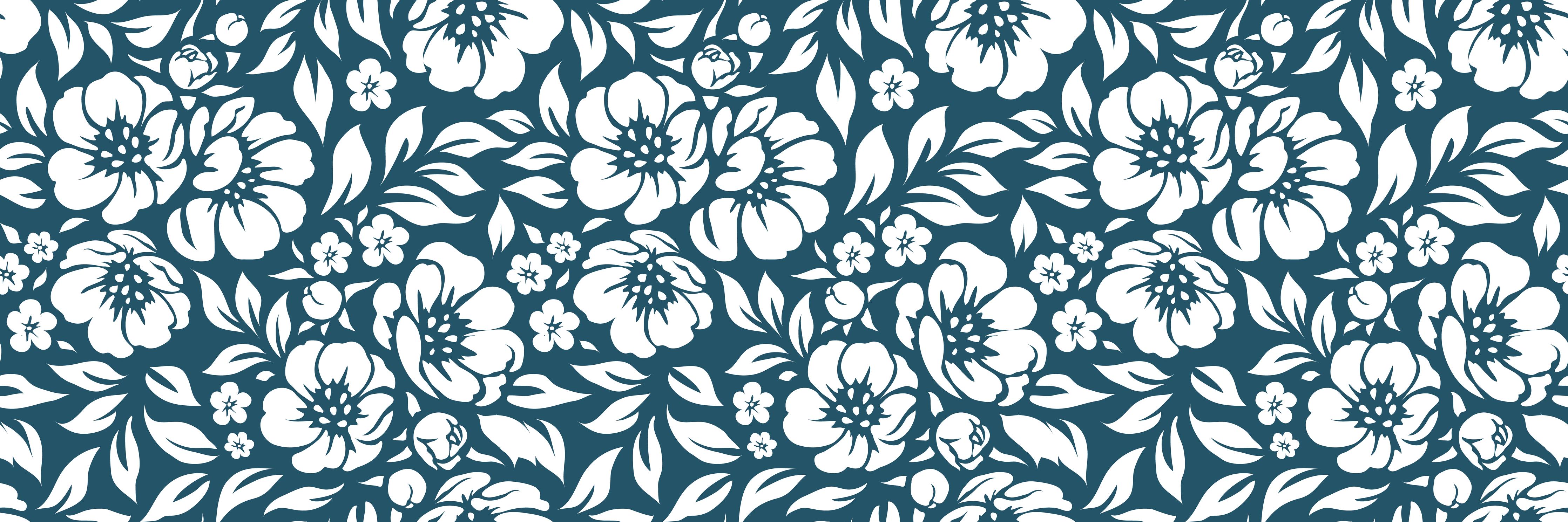 Spritzschutz-Natura Floreale Blu Petrolio