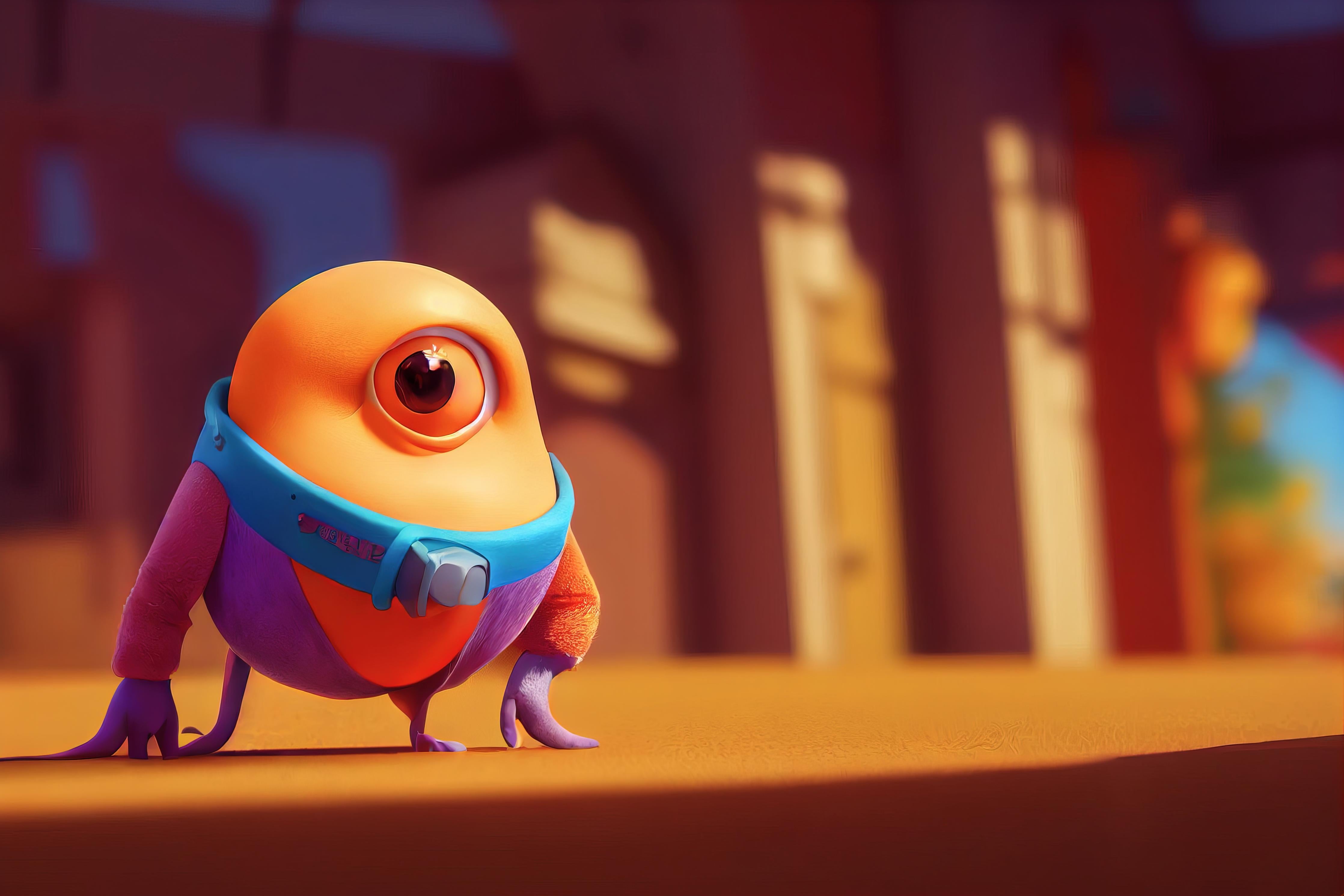 Spritzschutz-Orangenes Cartoon Männchen