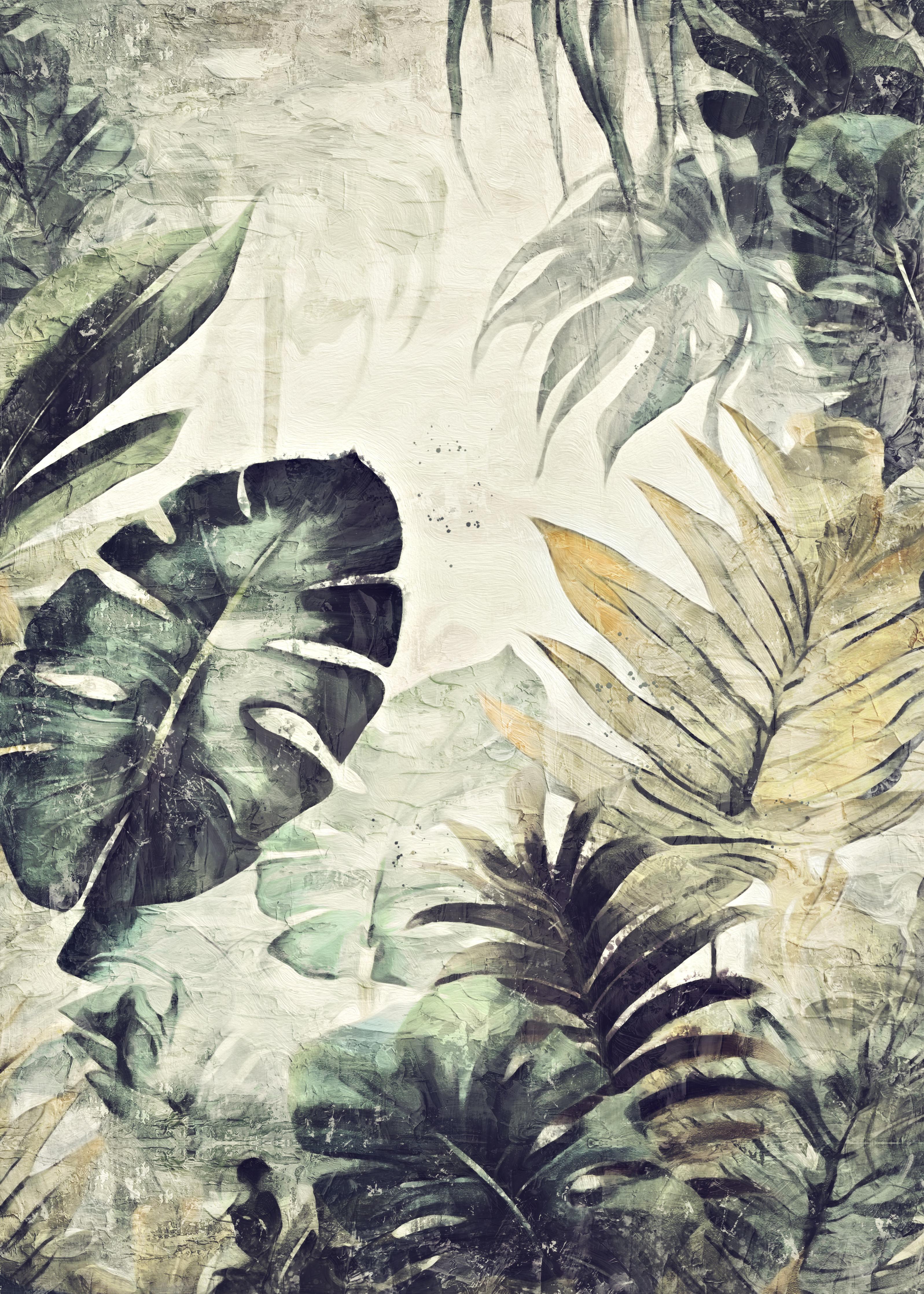 Spritzschutz-Pinselkunst - Floral