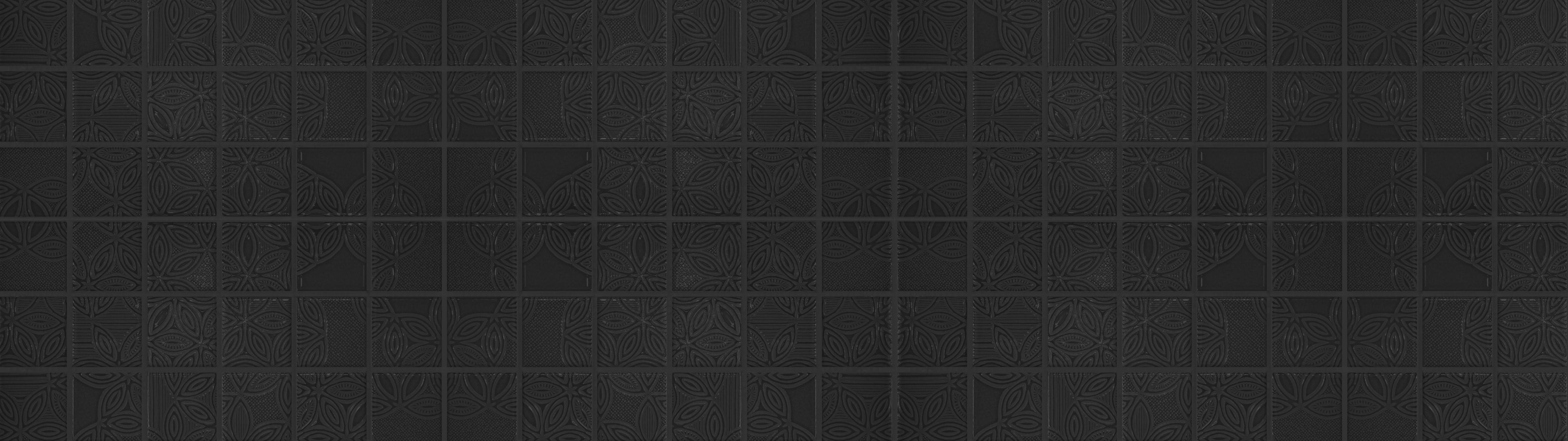 Spritzschutz-Quadratische schwarze Fliesen